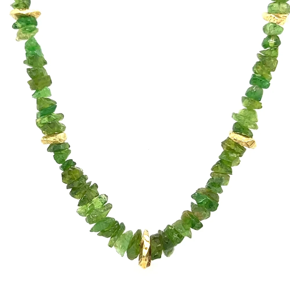 gold-green-garnet-necklace — SH Jewellery Contemporary Jewellery