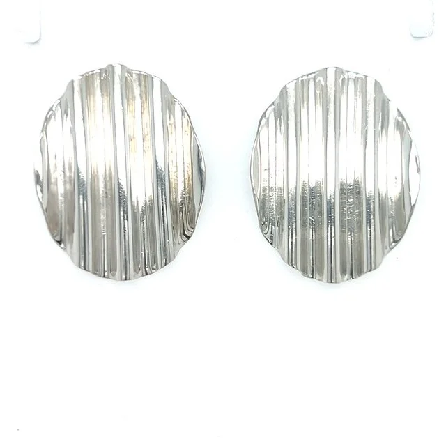 sh-jewellery-edinburgh-contemporary-silver-corregted-studs-preloved