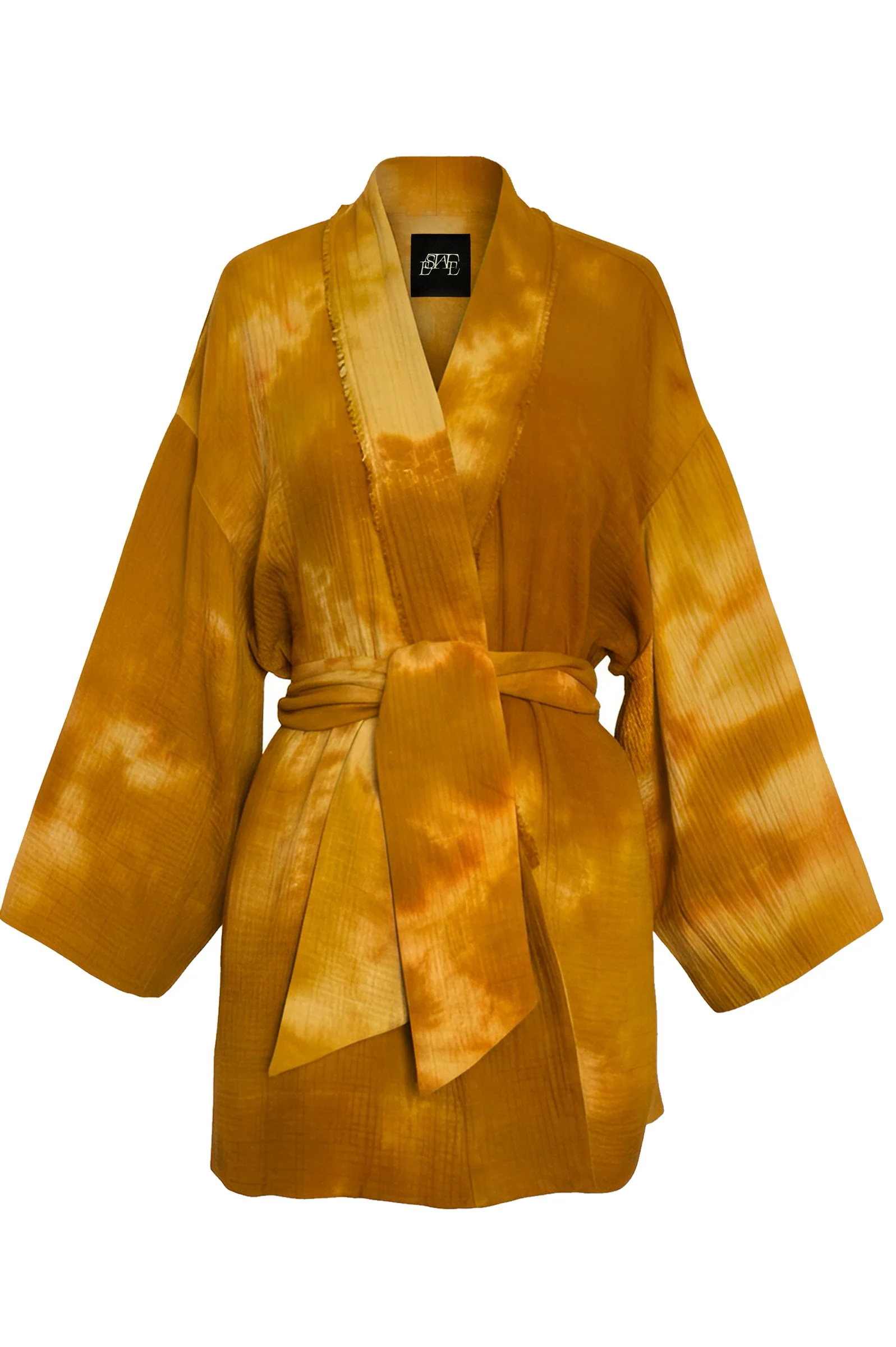 KIMONO TIE AND DYE JAUNE