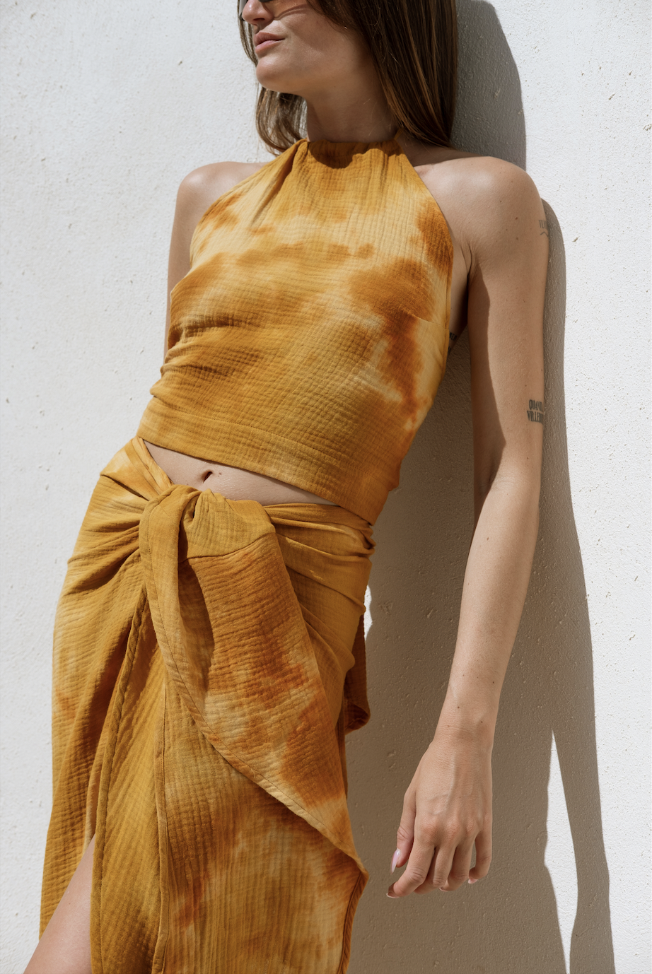 PARÉO GIA TIE AND DYE JAUNE
