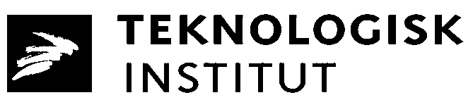 Teknologisk Institut logo with a stylized bird symbol on a black background and the organization name in bold letters.