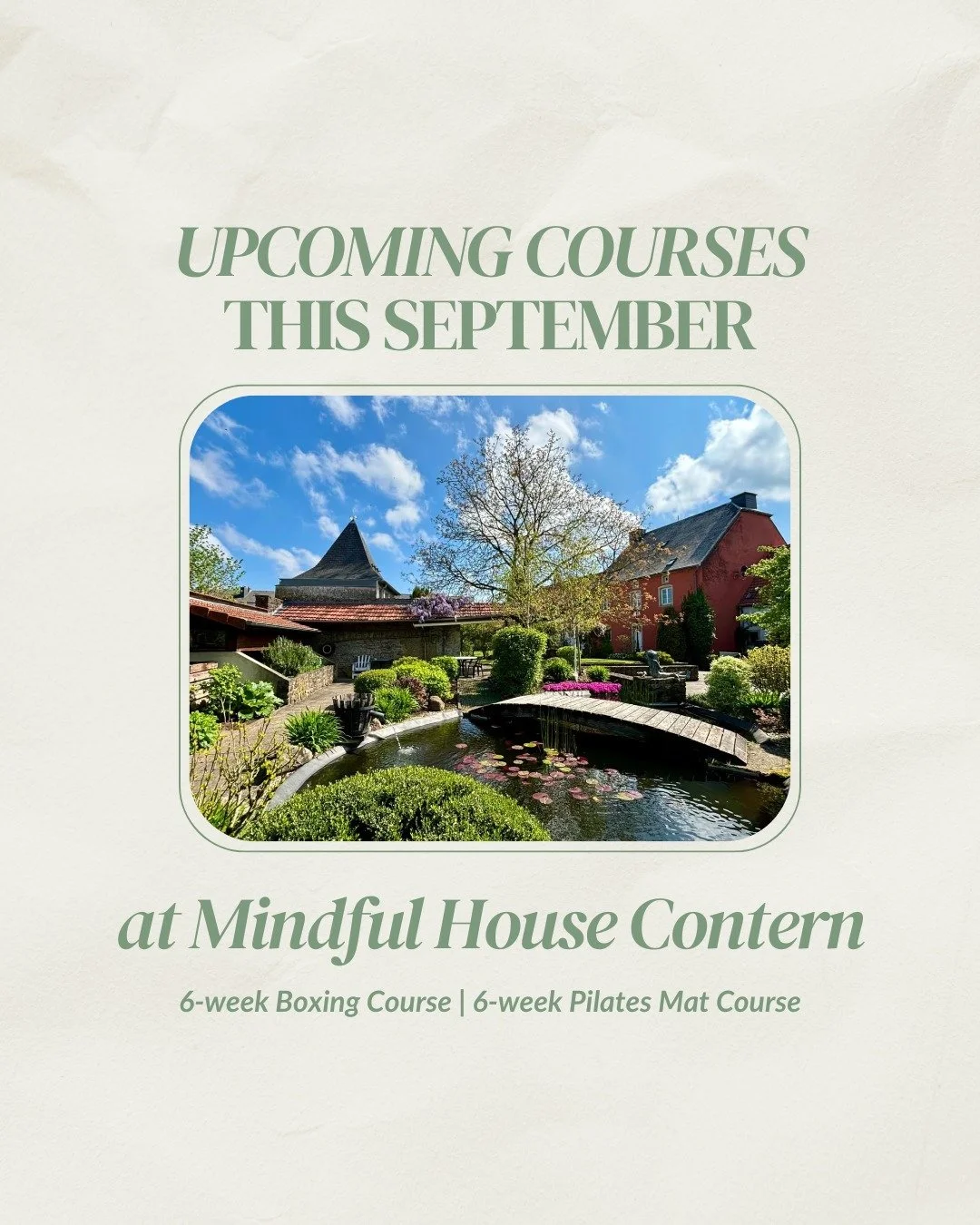 Just a little reminder that we have two amazing 6-week courses starting in September at @mindfulhouse.lu in Contern🤍

🧘 Pilates Mat Course
Perfect if you're ready to move beyond the basics and deepen your Pilates practice through progressive weekly