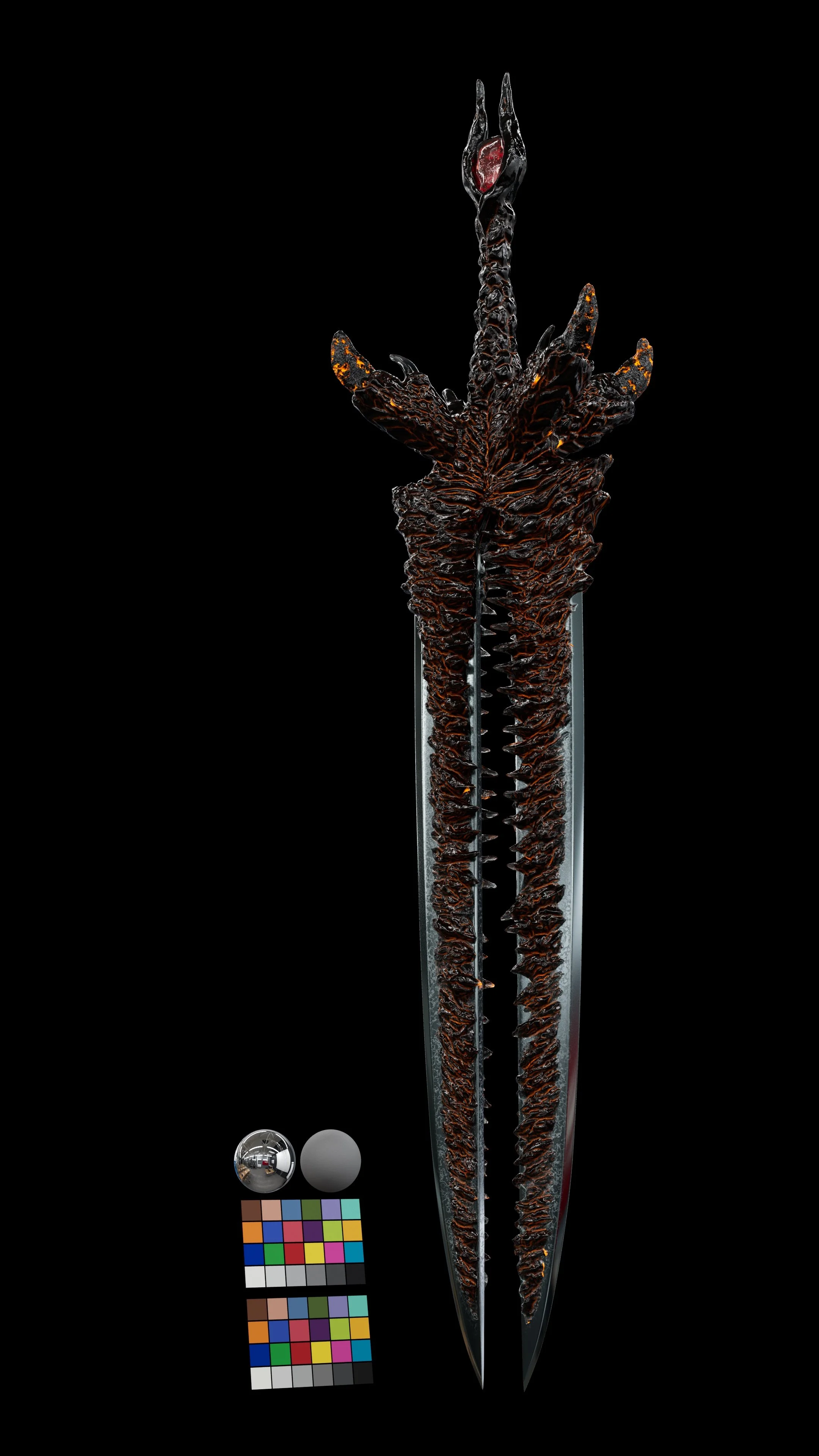 Dante's Devil Blade LookDev - Maya, Arnold 