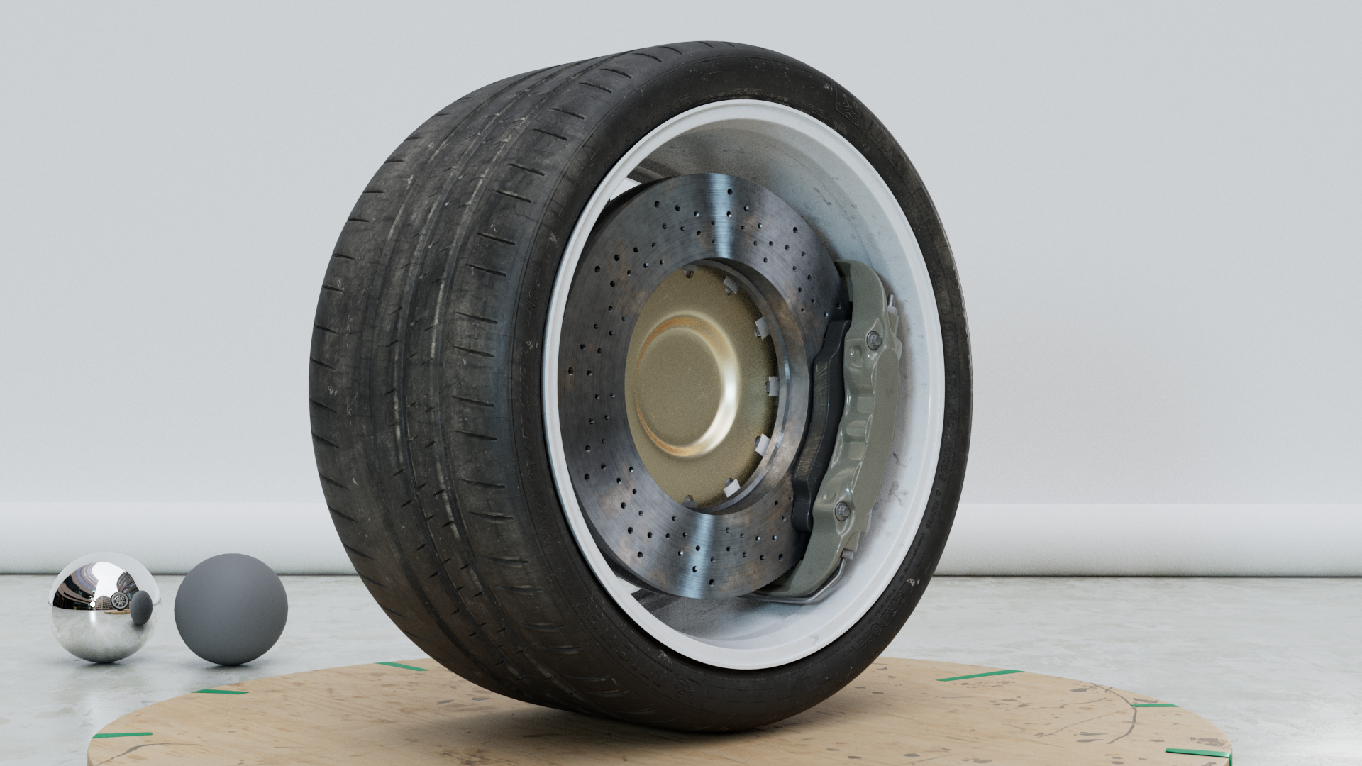 Honda NSX wheel LookDev - Maya, Arnold, SP, Mari