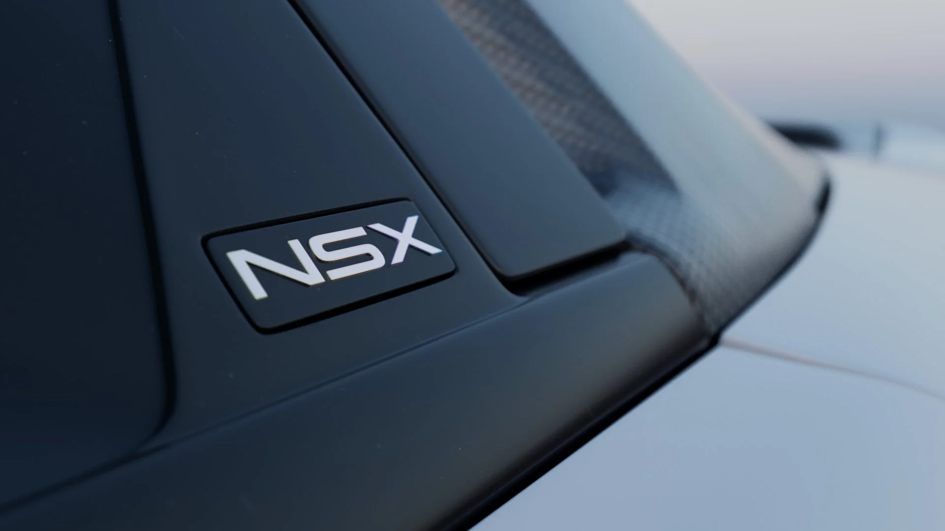 Honda NSX close up of NSX doorframe logo - Maya, Arnold