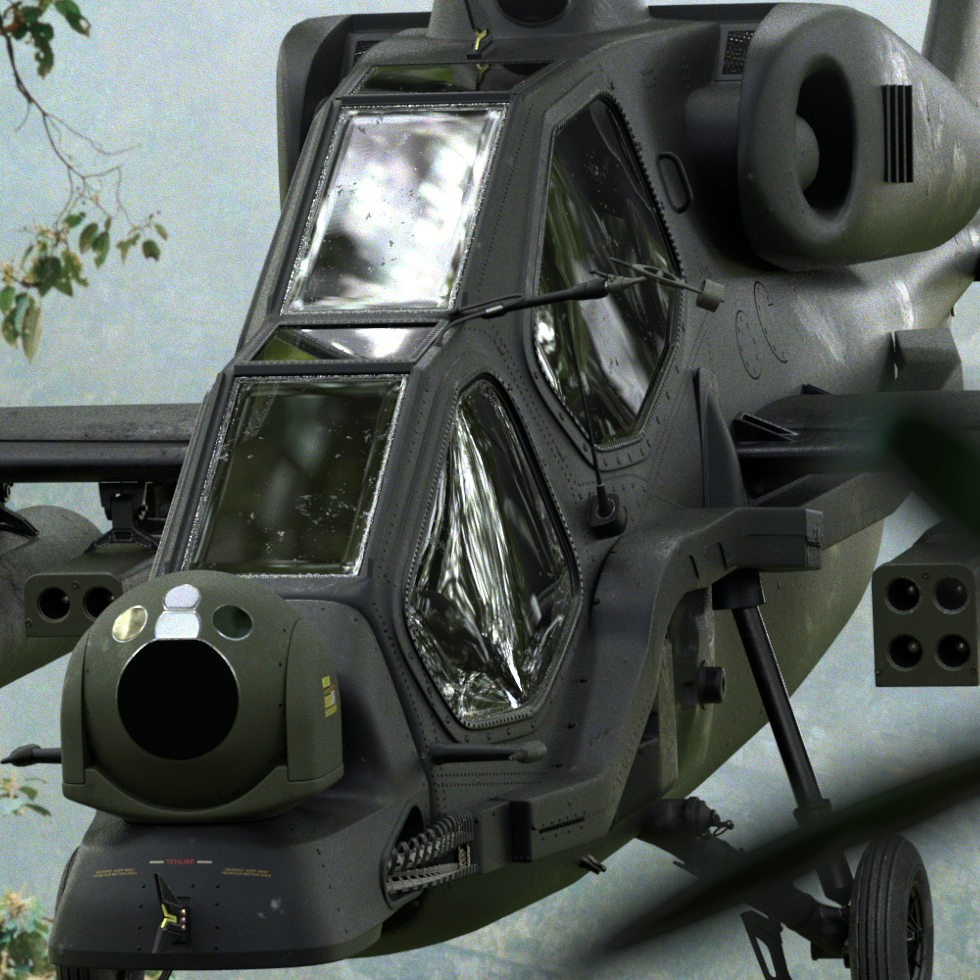 T-129 ATAK Modeling/Texturing/LookDev/Lighting/Comp (2016) - Maya, Arnold, SP, Nuke