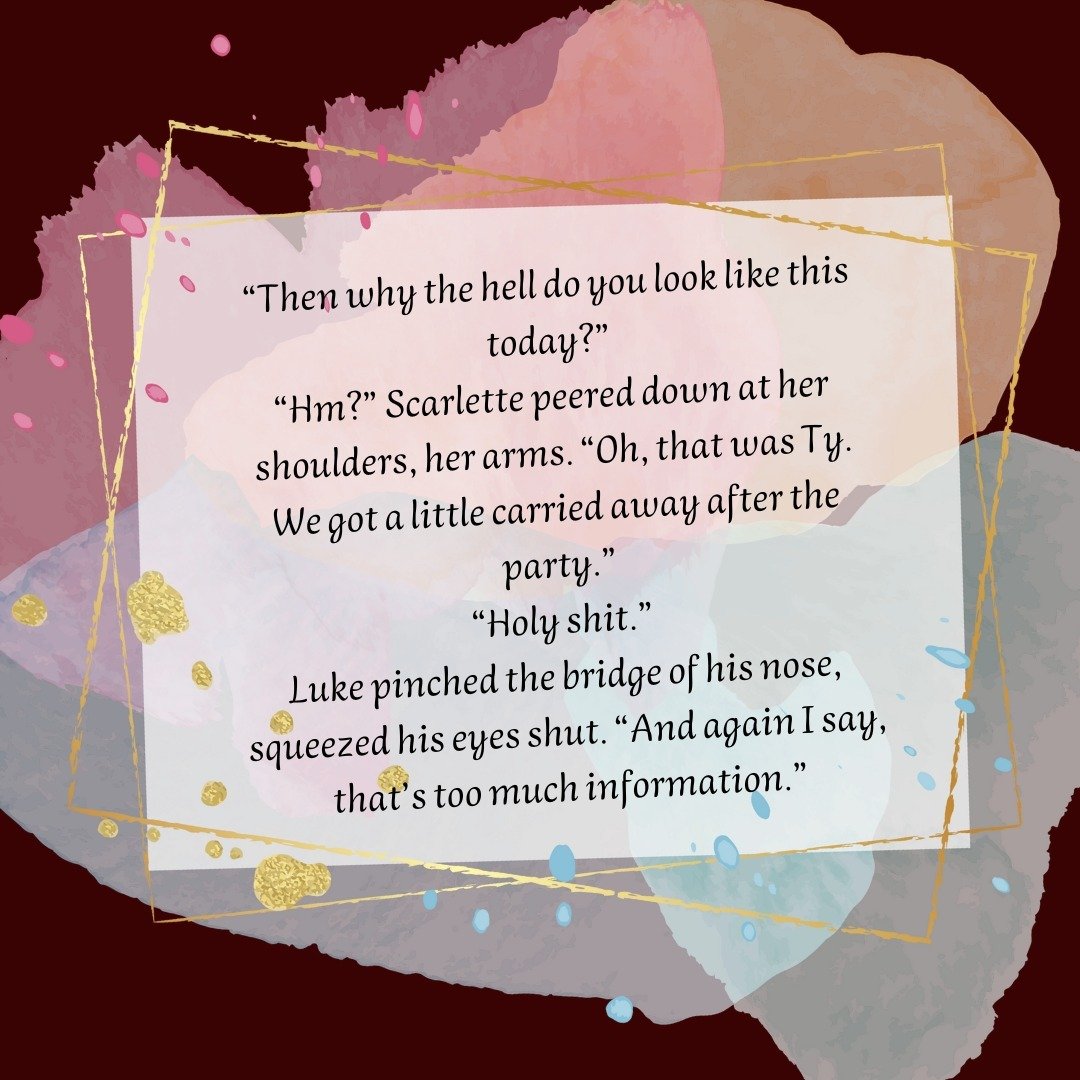 It's been a while, but here's another teaser for another Tuesday! 
Must've been some afterparty 😉
Wanna know all the details? Grab your copy of Generational Payment and enjoy the fun together with Scarlette and Tyler 🔥😘

#teasertuesday #debutnovel