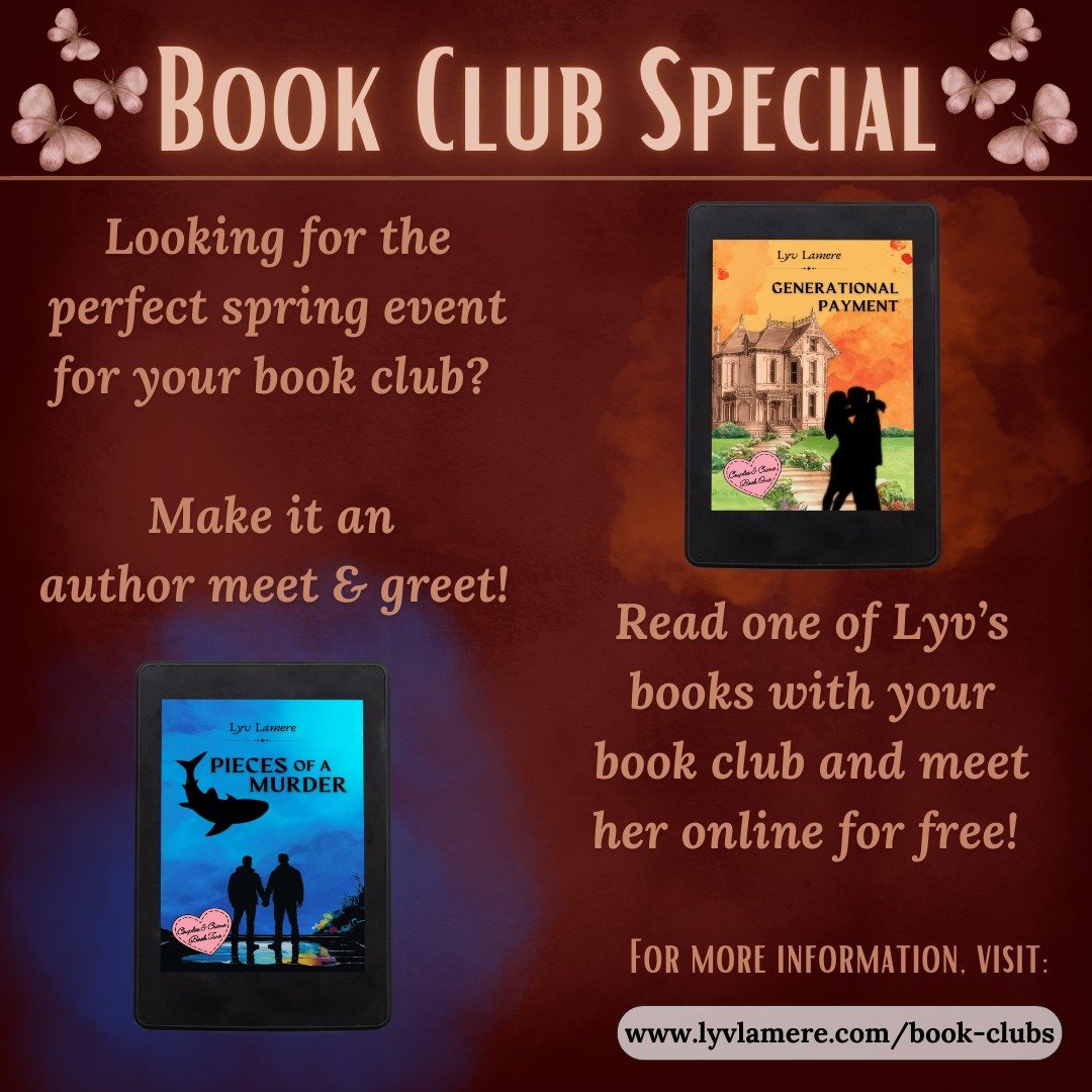 Lyv's back online and can't wait to meet you! 😍
Are you thinking about a fun spring event for your book club? 💐 
What could be better than meeting an author of one of the books you've read and asking them all your burning questions? 
You can do tha