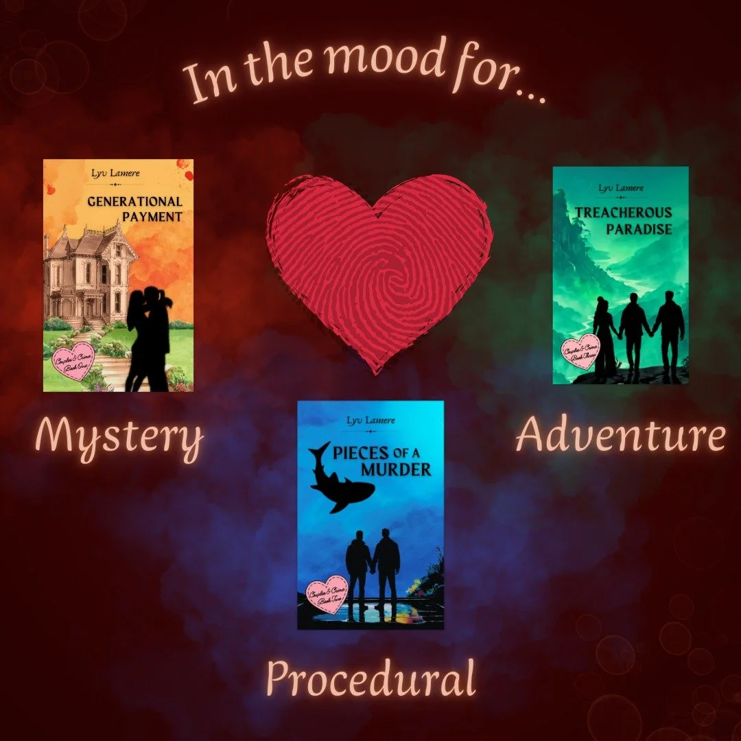 New year, new week - time for a new book! 📚📖
What are you in the mood for? 
The Couples &amp; Crime trilogy has something for everybody! 
And to make the exciting cases even better, they all come with a whole lot of low-angst love ❤️🔥

Get them he