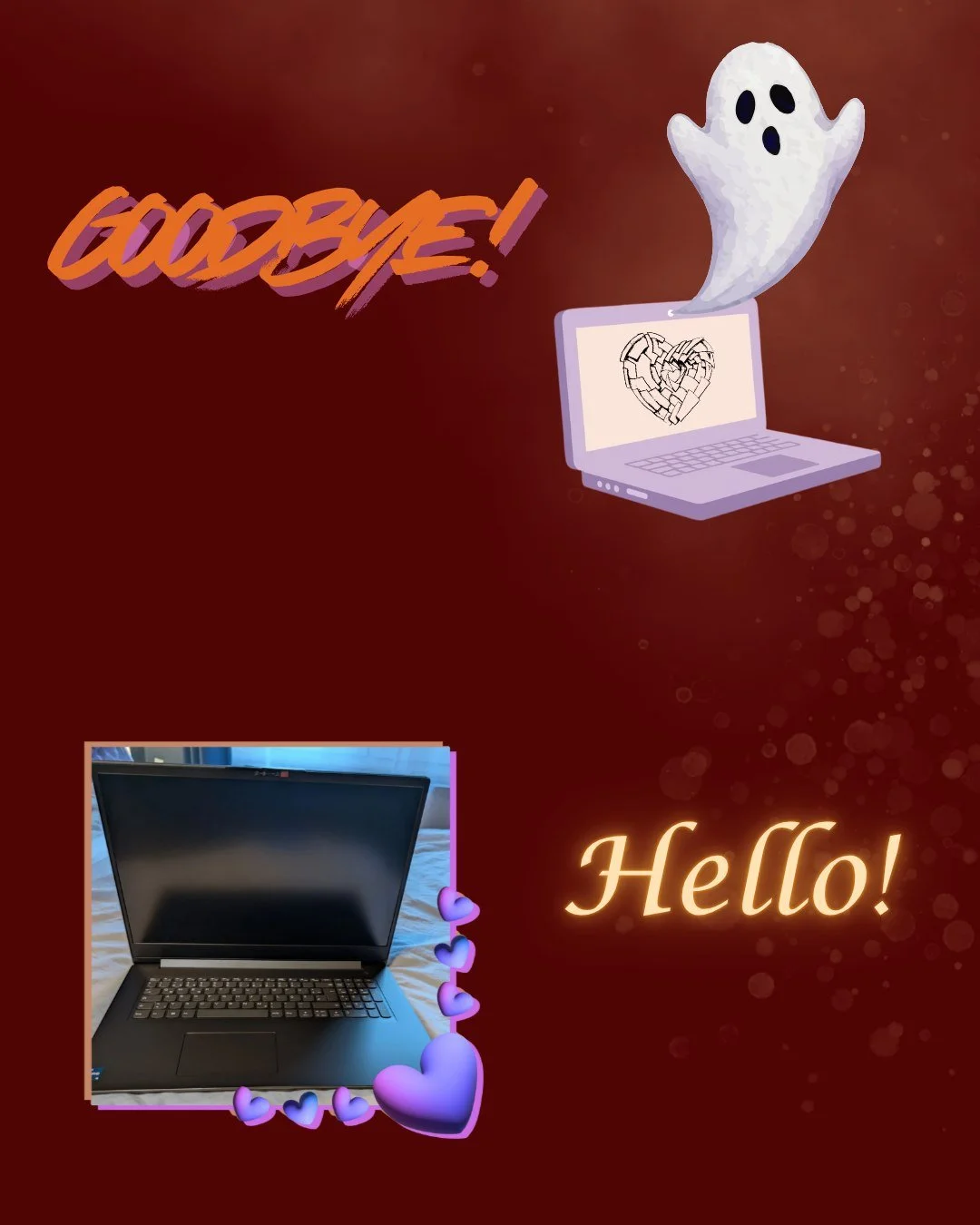 I'm back! 😄
The past few weeks were a bit crazy:
aside from some medical stuff (nothing bad! Just my body needing to adjust to some new meds, which screwed with my concentration quite a bit), my old laptop also decided to fall to pieces. Literally, 