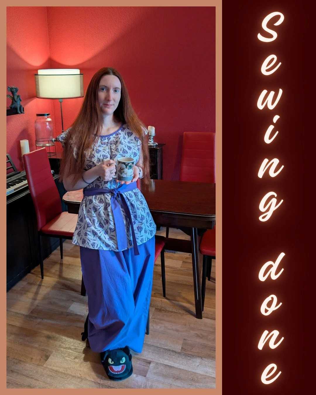 As promised, here's the result of my latest sewing project^^ 
I used the #harlowpajamas pattern from Charm Patterns because I was looking for something comfy and light I can wear to lounge at home, now that our apartment gets warmer again with spring