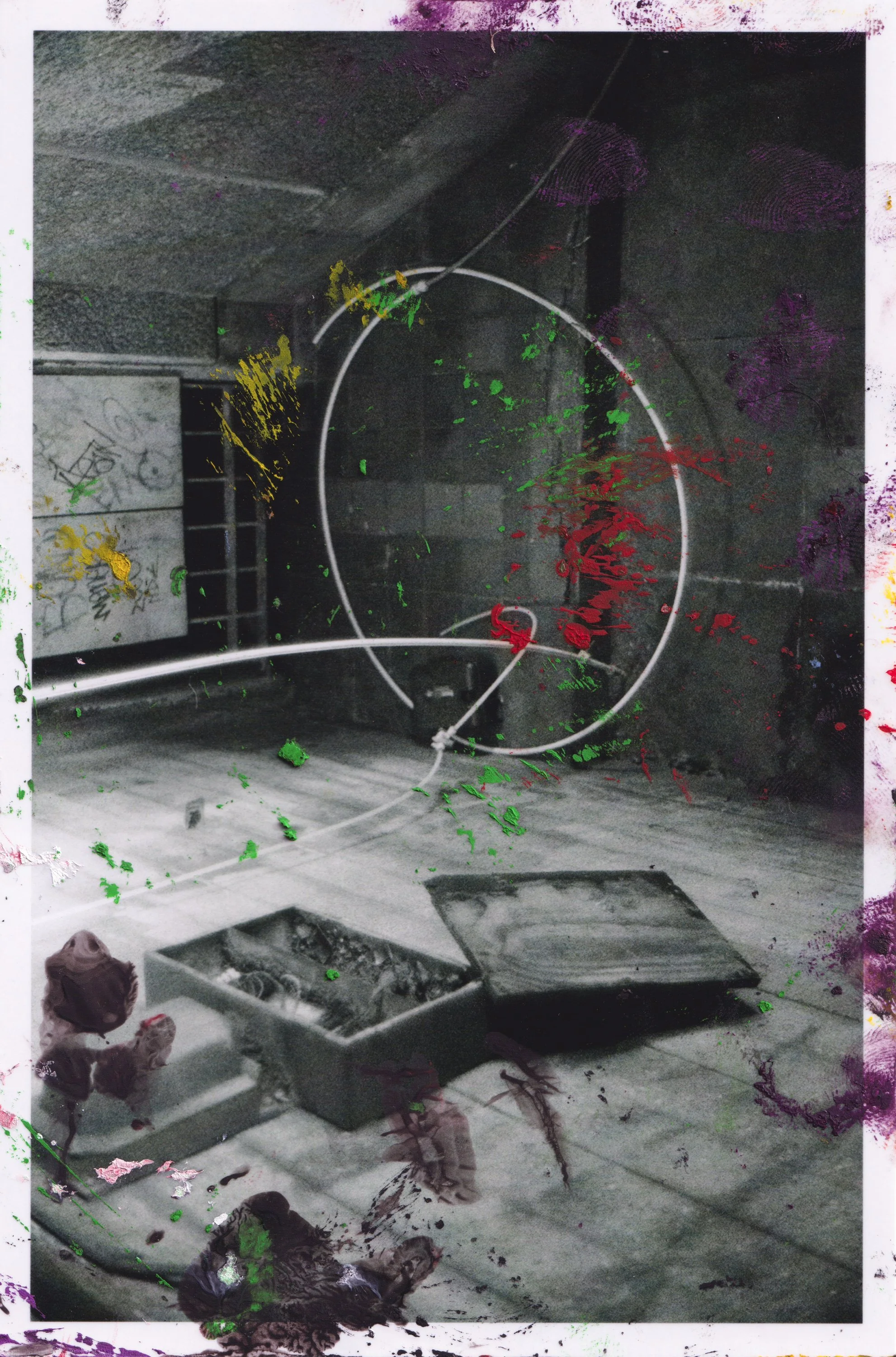 Alleyway Ghosts 1
Oil on photograph
13 x 19 cm / 5 x 7.5 ins
2025