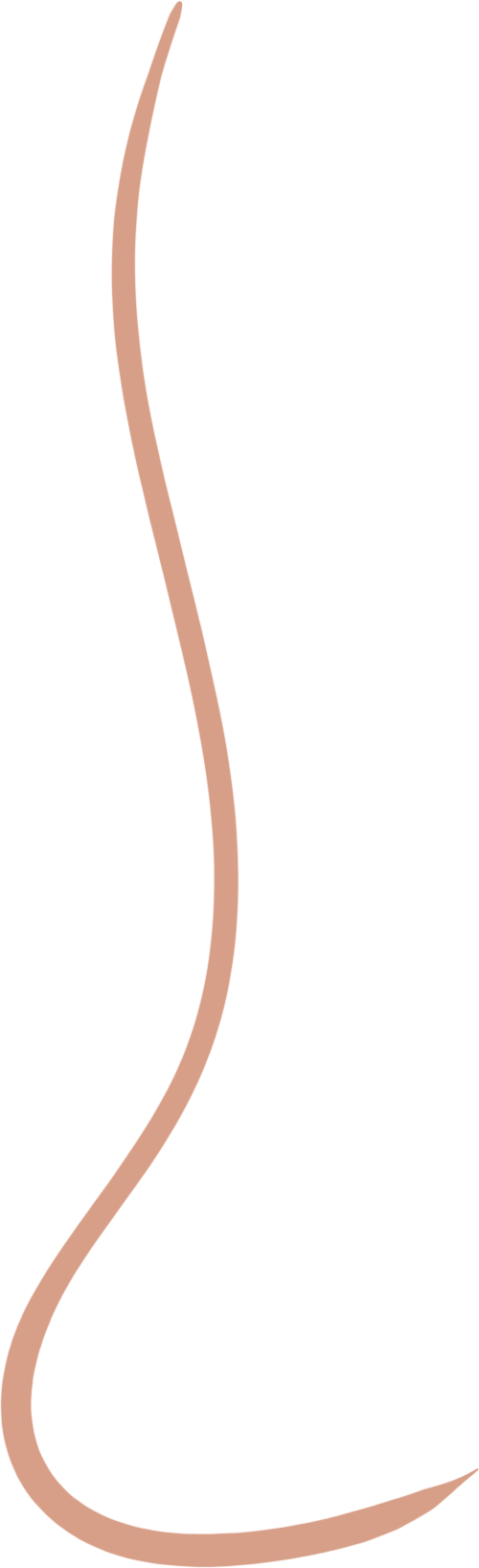 Close-up of a human nose with a light skin tone