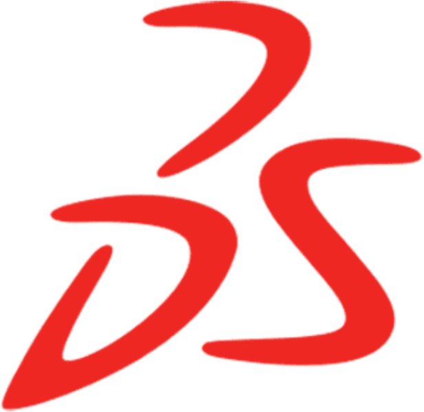 A stylized red and black logo with a geometric design.