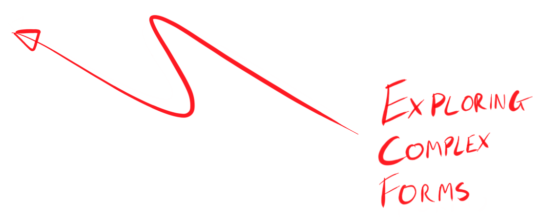 'Exploring Complex Forms' arrow