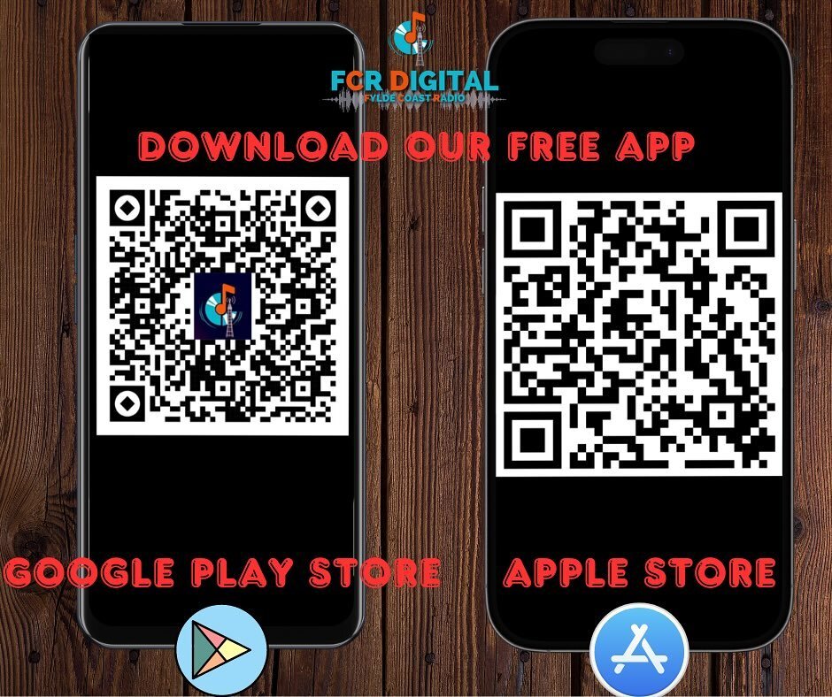With all the exciting new changes and content and shows coming up on Fylde Coast Radio don&rsquo;t miss a moment of it by downloading our FREE app!

You can scan the QR code for either Google or Apple below or follow the links. 

Take us with you whe