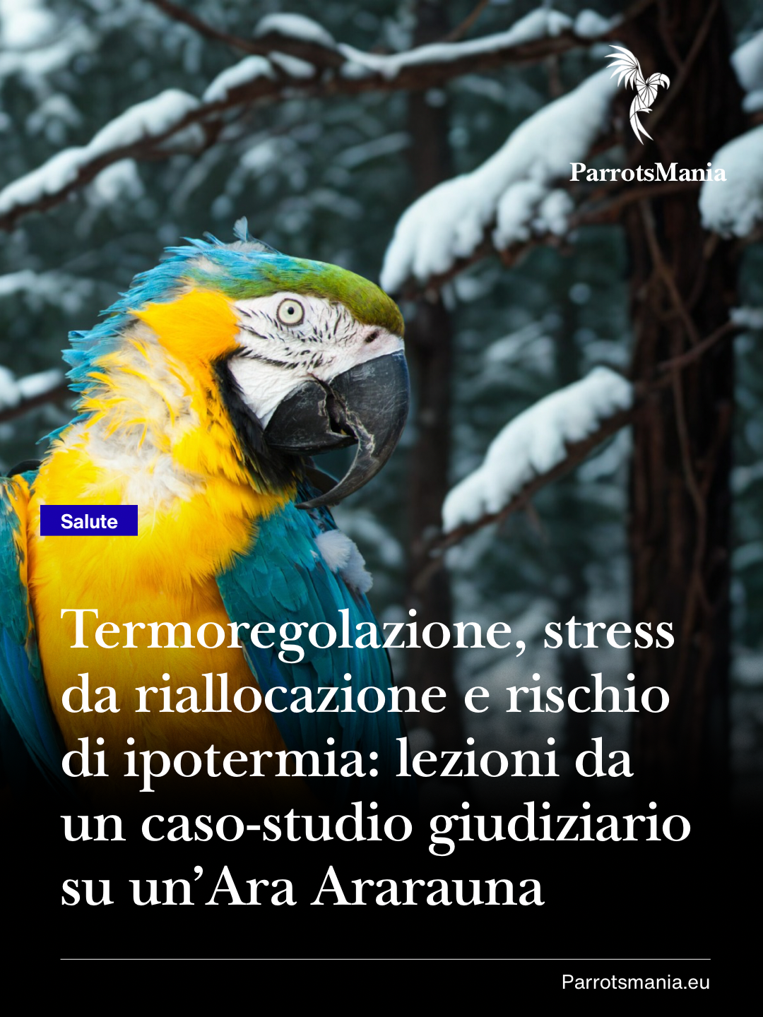 Termoregolazione, stress da riallocazione e rischio di ipotermia: lezioni da un caso‑studio giudiziario su un’Ara Ararauna