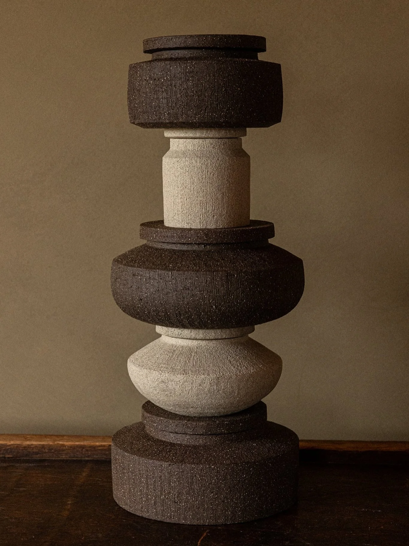 Stoneware jars arranged into a sculptural totem.

#homedecorceramic #ceramicvase #handmadevase #potteryvase #ceramicsofinstagram #pottery #ceramics #ceramicsofinstagram #vasedesign #ceramic #ceramiclove #ceramicart #ceramiclife #ceramica #handmade #h