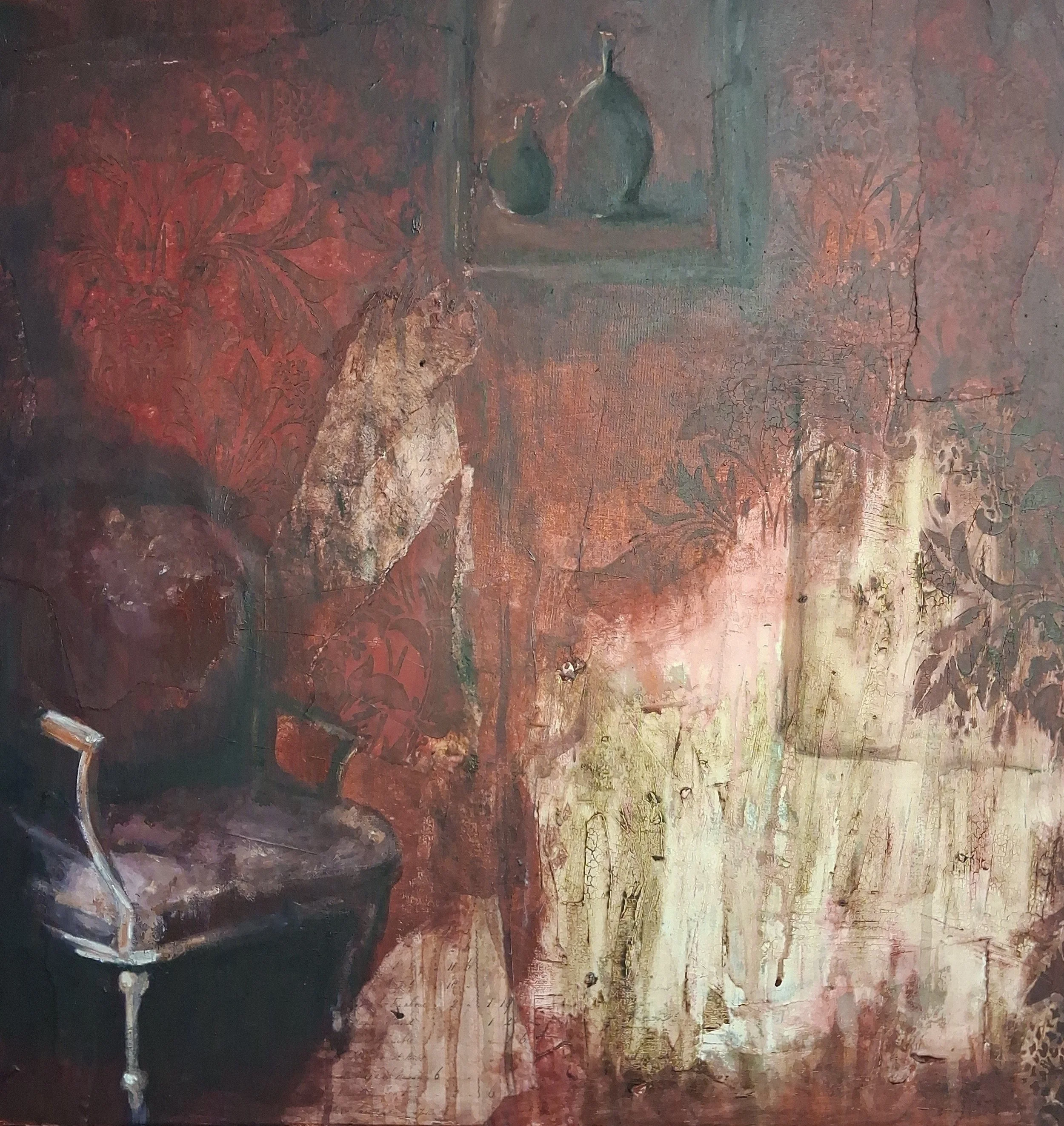 The Red Room - Mixed Media Painting