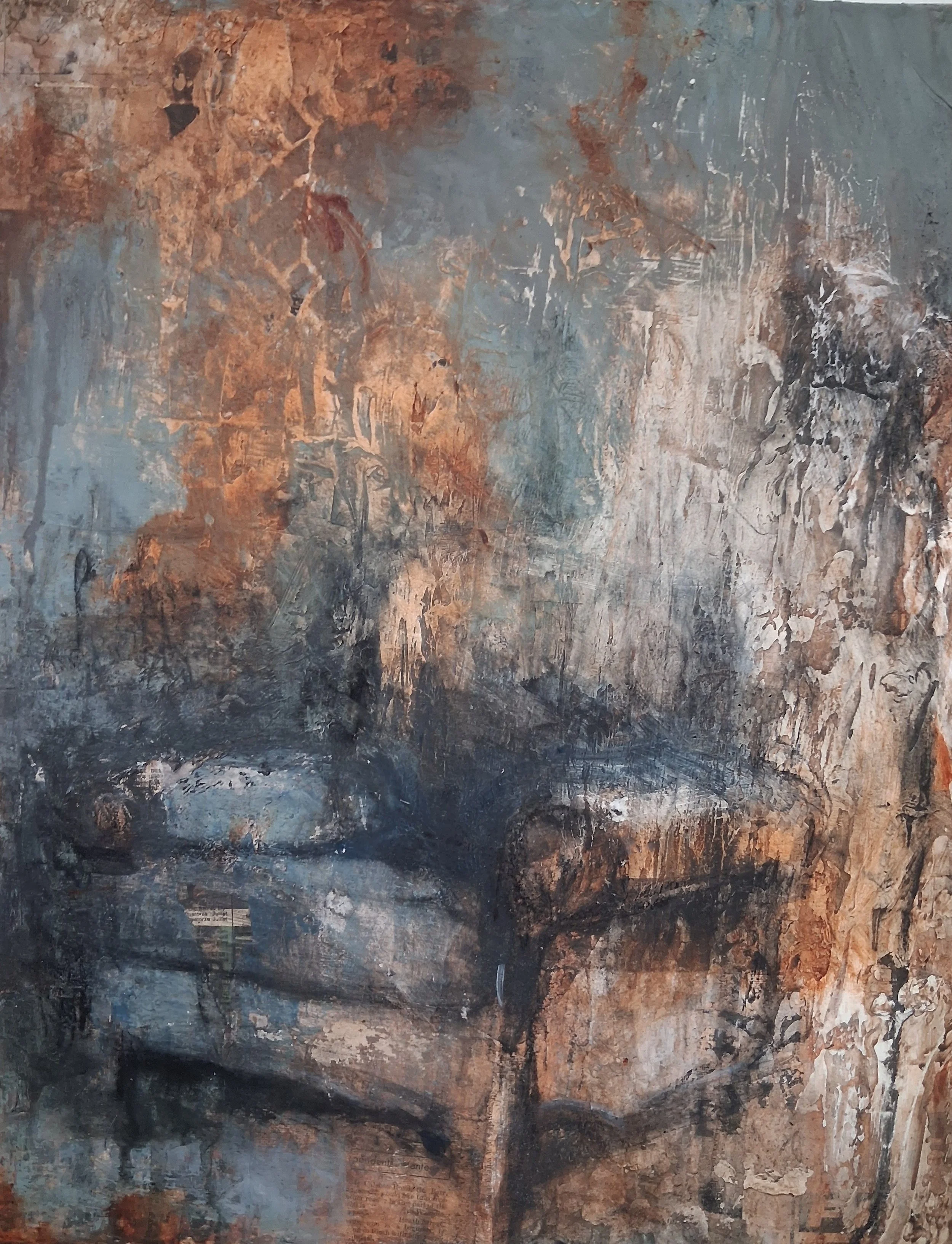 Vanishing - Mixed Media Painting on Canvas