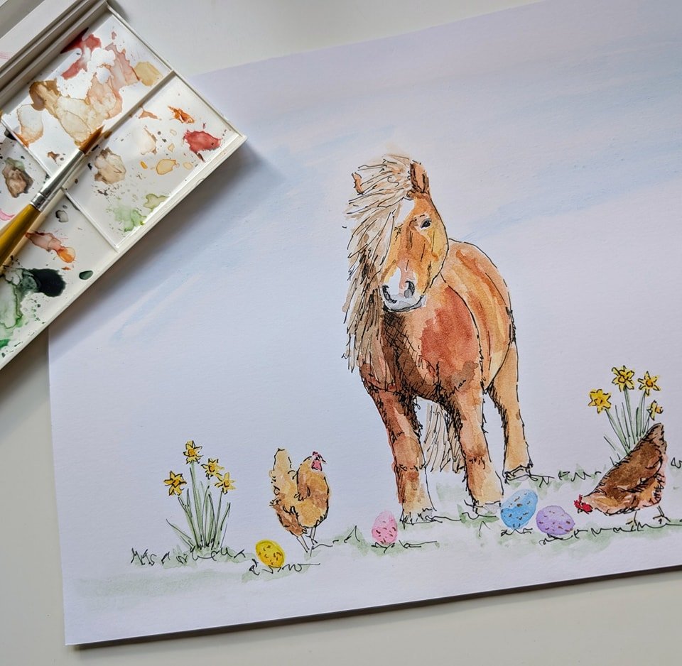 Happy Easter 🐣🐰 

I hope everyone has had a lovely weekend.  April is flying past here but lots going on as usual. Couldn't resist squeezing in a wee peanut and friends watercolour for Easter though. 

 #aberdeenshireartist #alwaysbusy #originalart