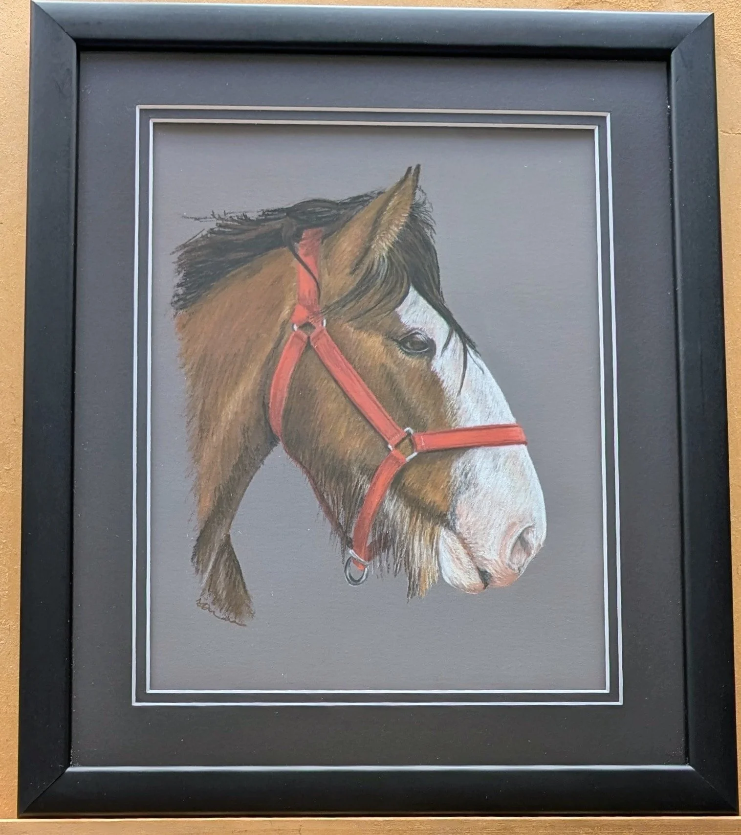 I finally caught up on framing last week and so 'Gentle Giant' is now ready to take pride of place on a new wall. 
I'll pop the link in the comments to the listing over in my 'gallery on the computer' where you will also find lots of other original a