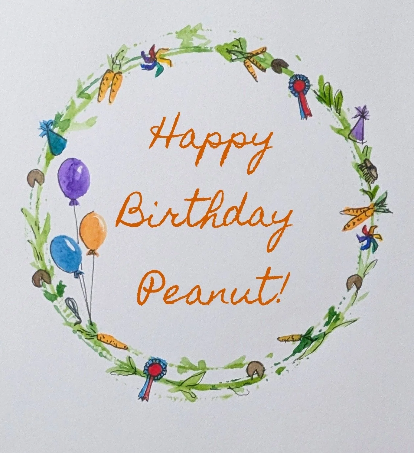 Today is a special little ginger shetlands birthday! Peanut is 17 today and as full of mischief as ever. We are so lucky to have him living at home with us and his rather cute face and cheeky ways often inspires a wee piece of artwork. 

To celebrate