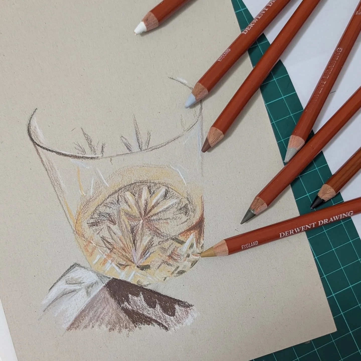 Day 4 and I took a slightly different approach to the prompt 'a warm drink' and went for my favourite winter warming treat of a wee nip of whisky. Struggled to fit this one in today but enjoyed challenging myself not to be a perfectionist and set mys