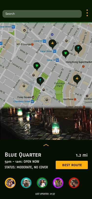 Selected location