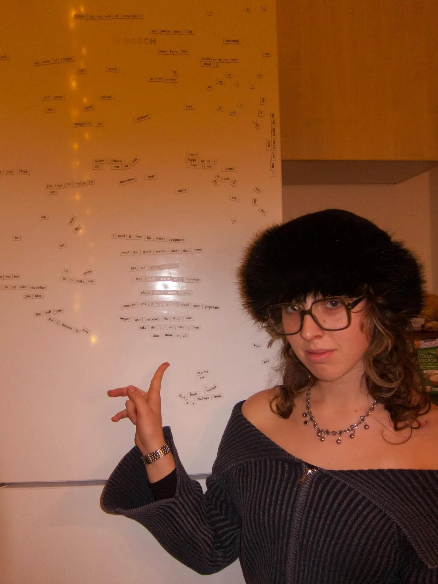 In my natural habitat (steamy fridge poem) captured by the ever-talented @sebastiankleppe on the digicam