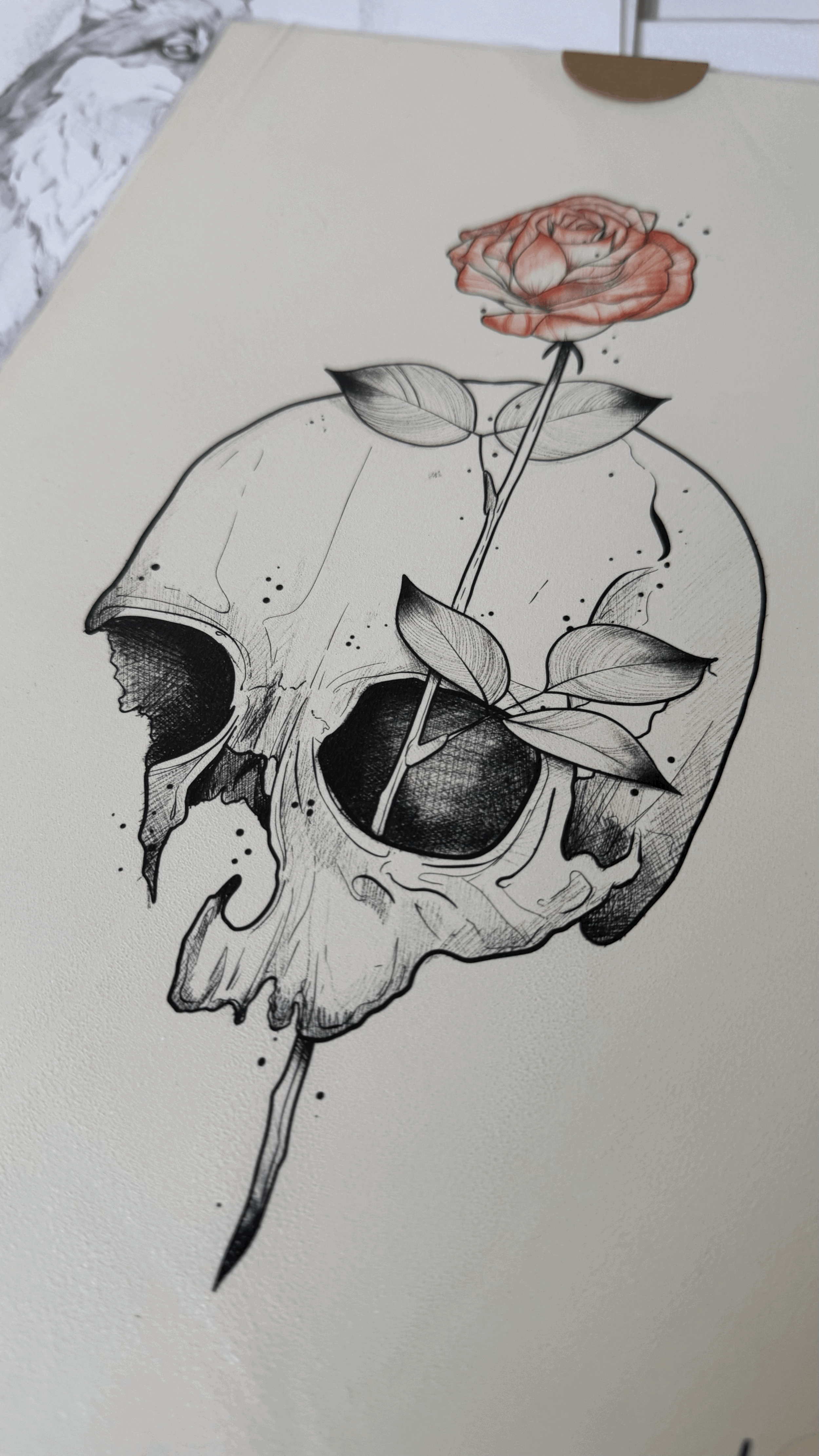 A4 - skull & rose