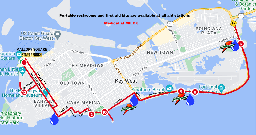 The Course — USA Women's Half Marathon Key West
