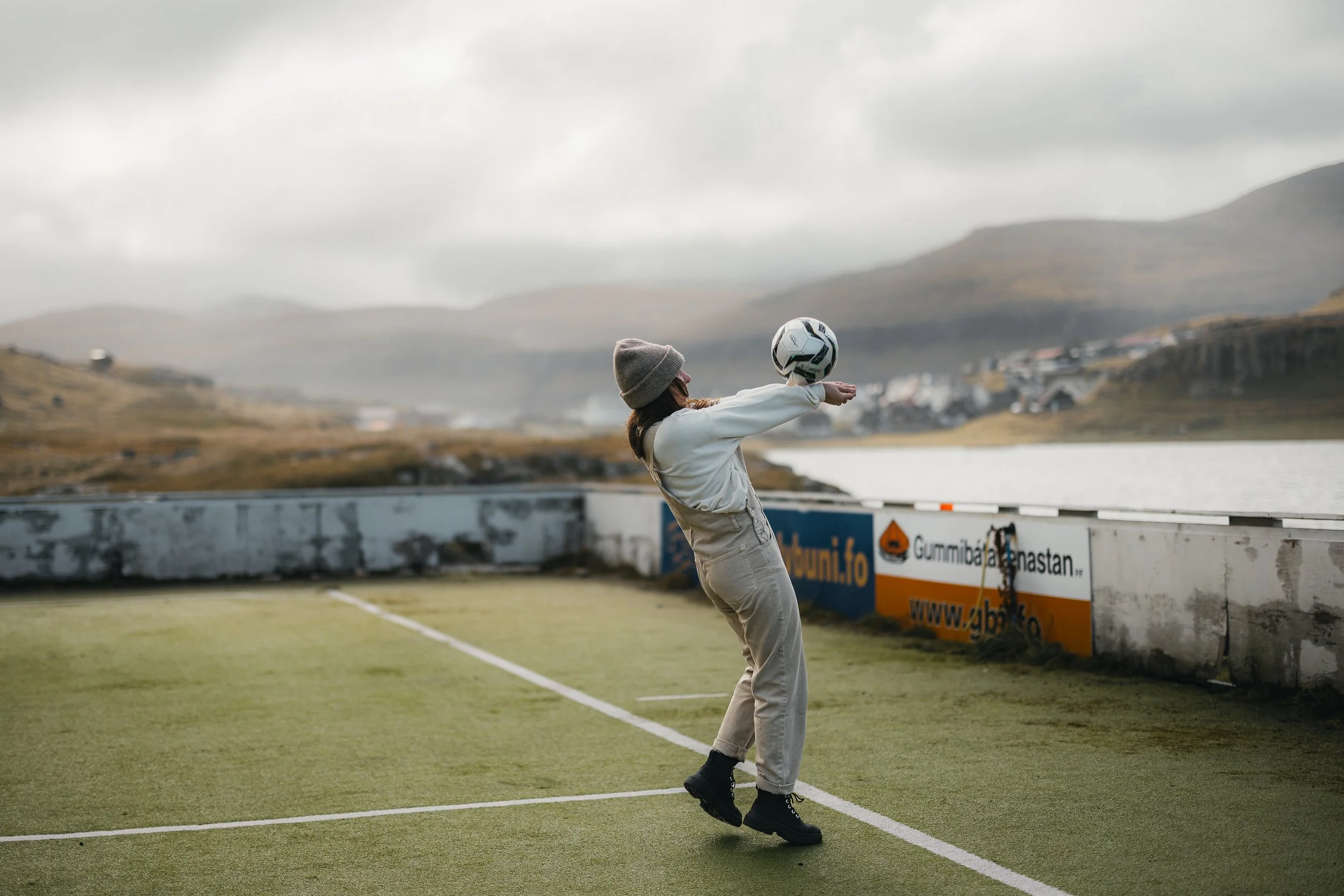 Faroe Islands football pitch, photographed by London-based travel photographer Rob Ash