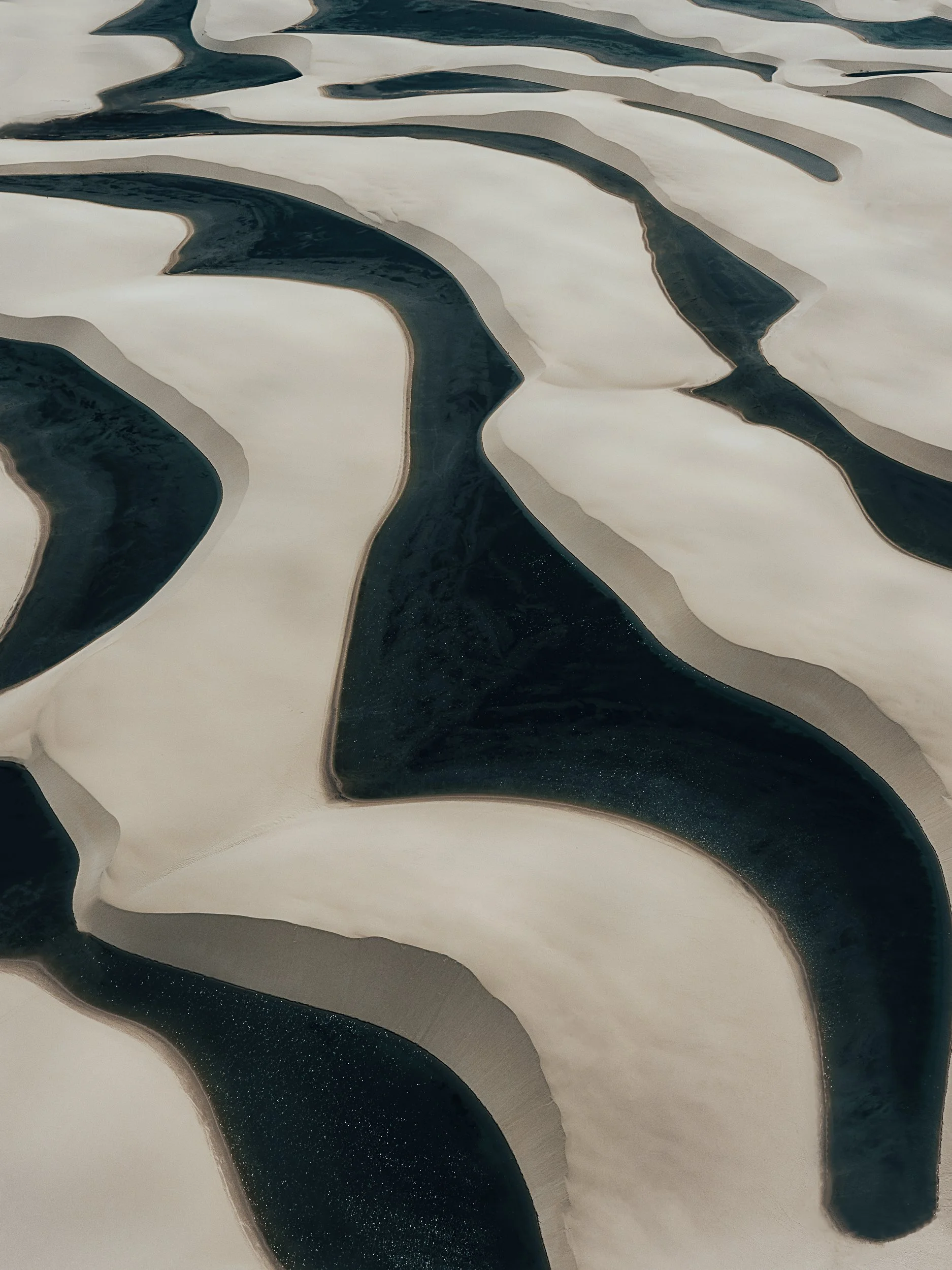 A drone shot of Lençóis Maranhenses photographed by London-based travel photographer Rob Ash