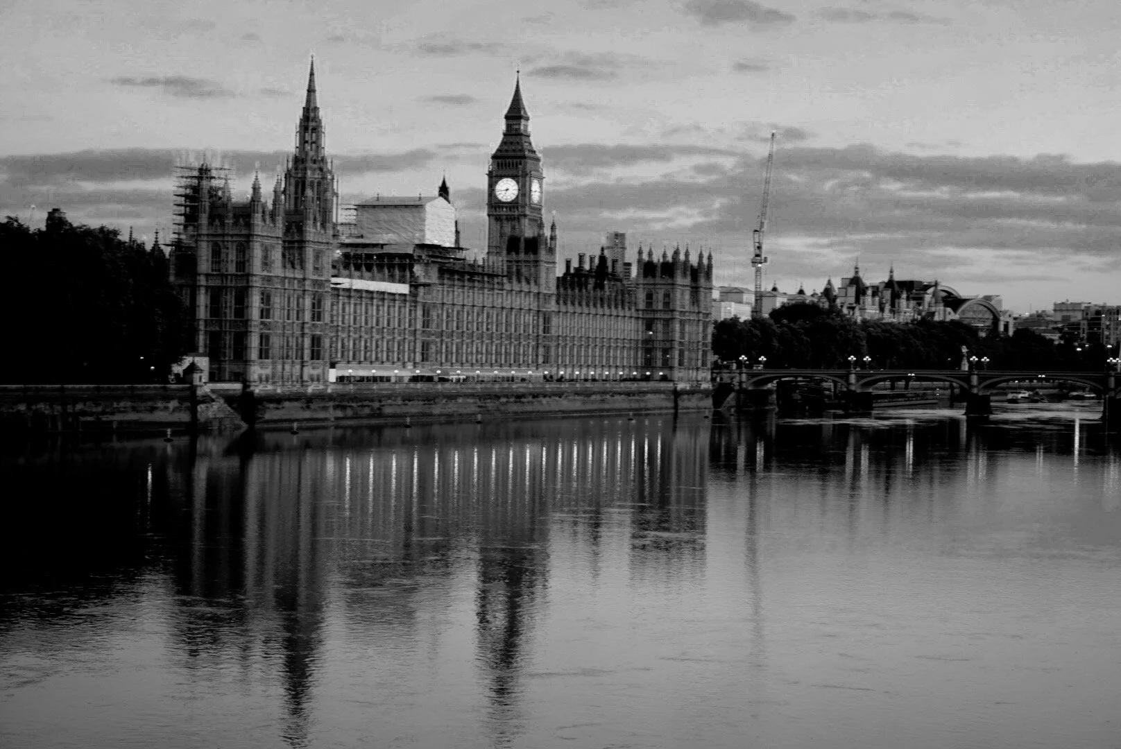 London Wakes
London, England  
After walking London through the early morning, I reached the river as daylight began to return and the city started coming alive. From one of the bridges, I looked for an angle that would hold the Houses of Parliament,