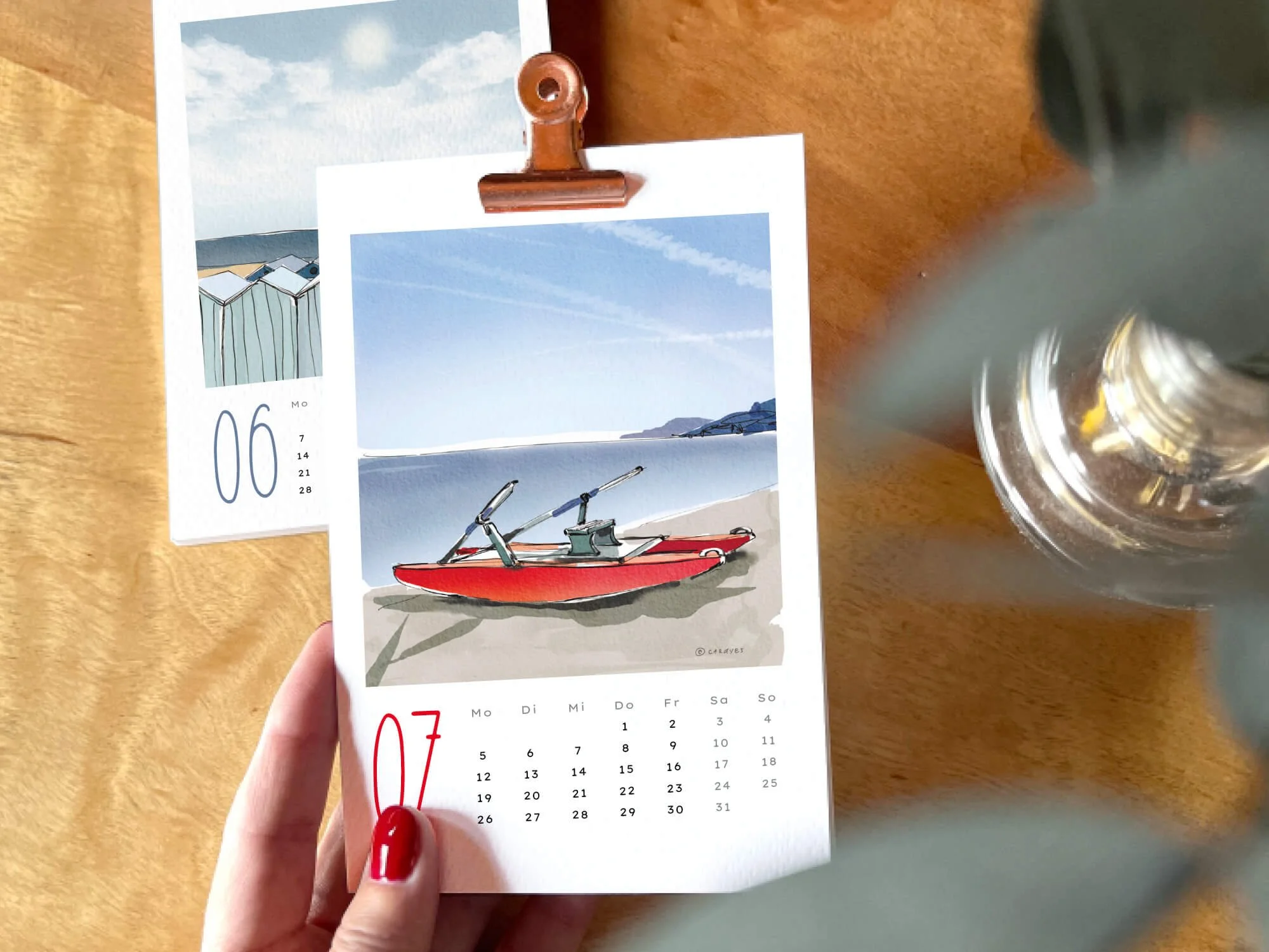 Mini Tischkalender 2027 im Format A6