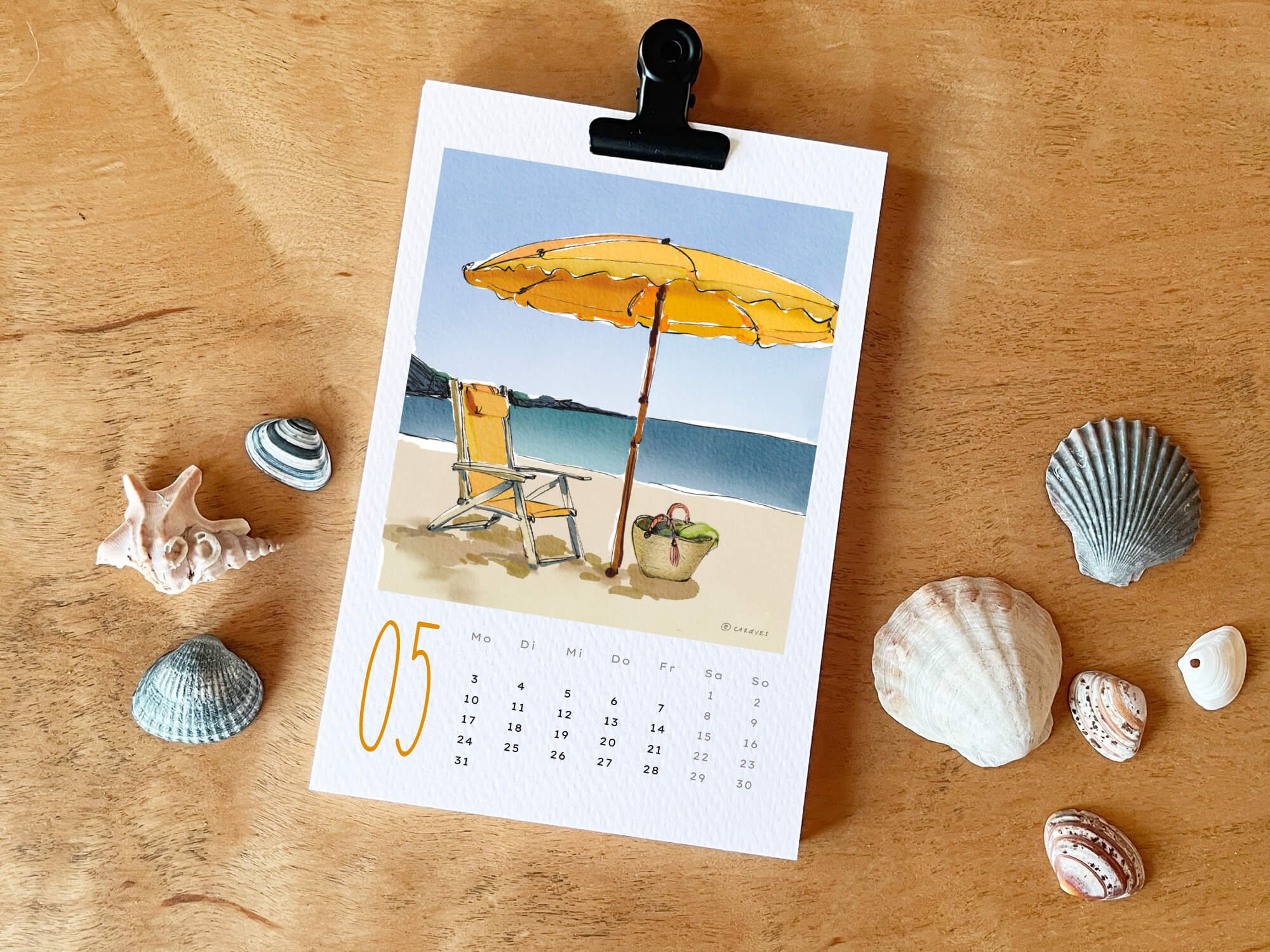 Tischkalender mit Standmotiven im Format A6