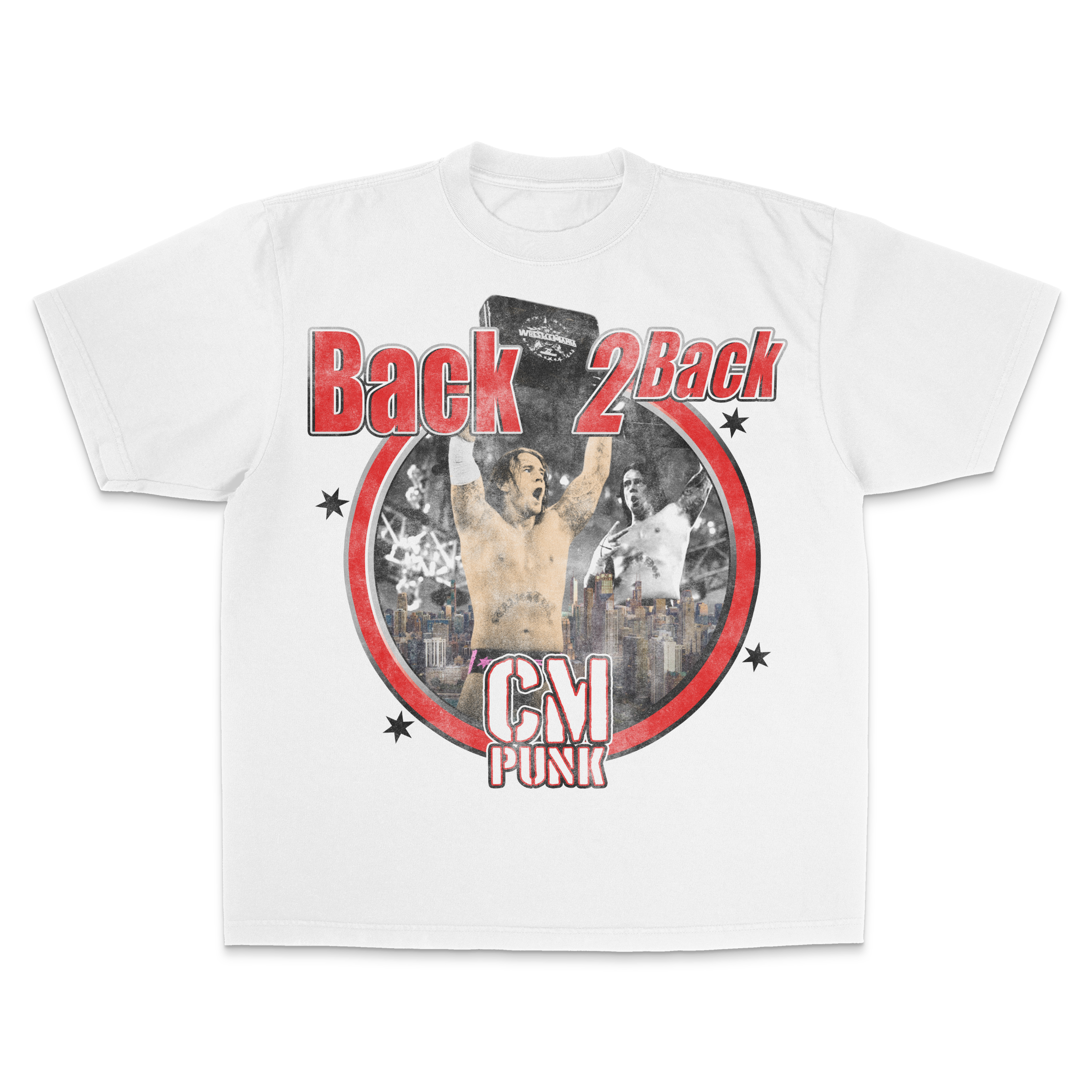 VTG CM PUNK BACK 2 BACK MITB TEE