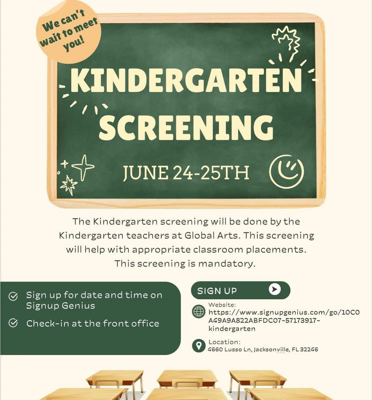 📣📣 Attention all incoming Kindergarten Parents! 📣📣
We are conducting a MANDATORY Kindergarten Screening next week. This will help us with placement and homework assignments for the 25-26 school year.
Please use the link in bio below to sign up