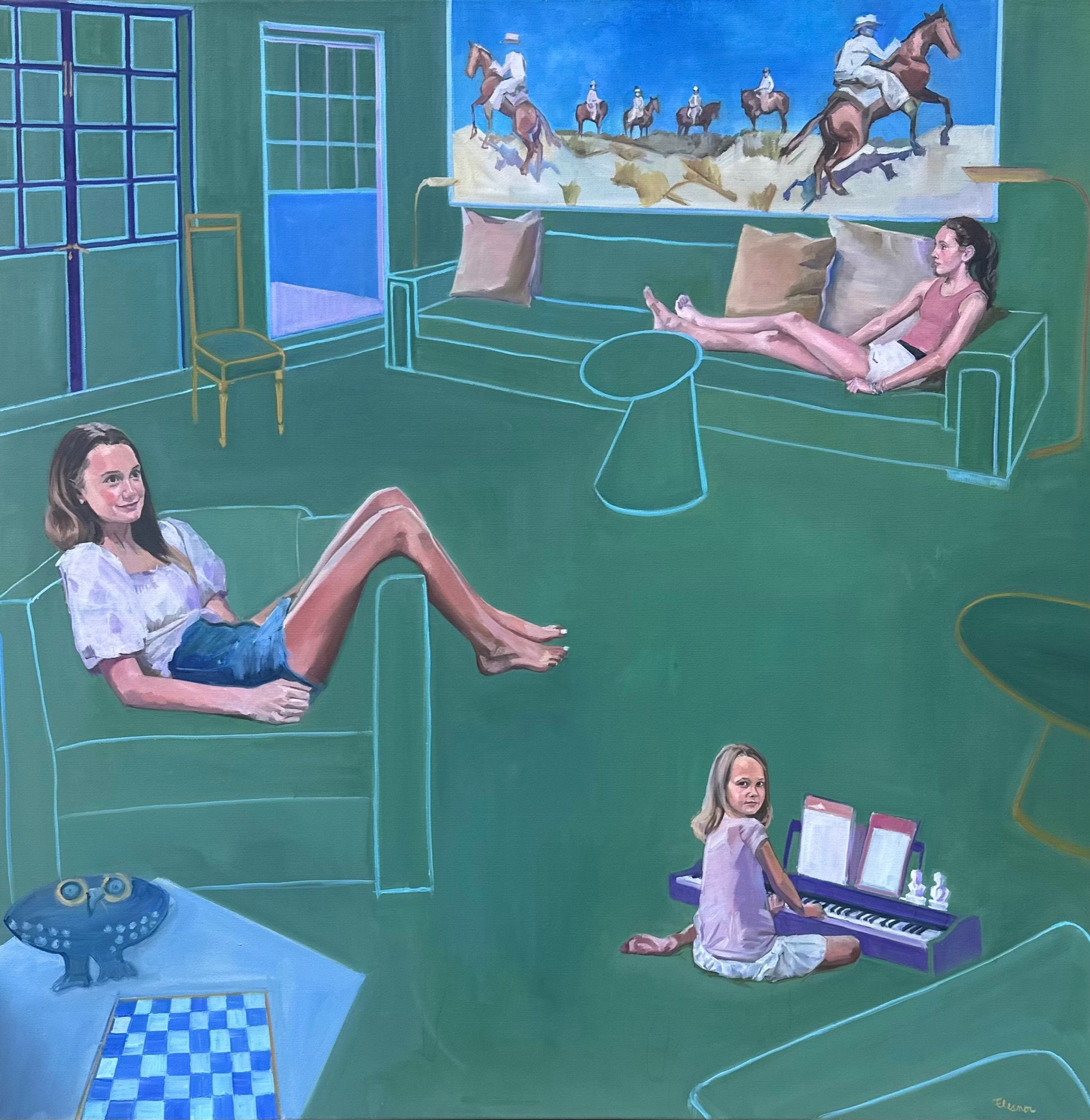 The Green Room-
Oil on Canvas-
40"x40"
