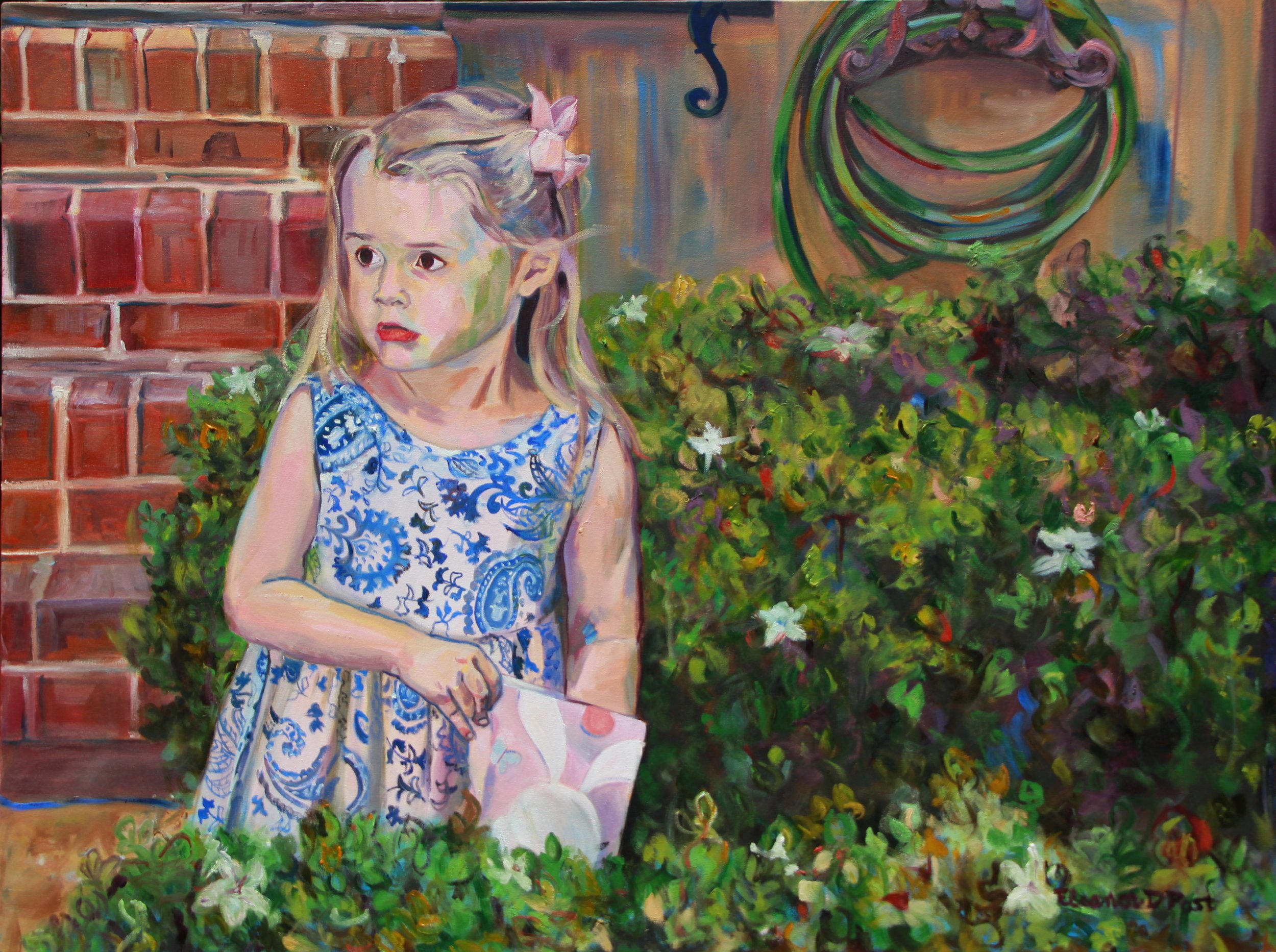Blythe in the Garden-
Oil on Canvas-
30"x40"
