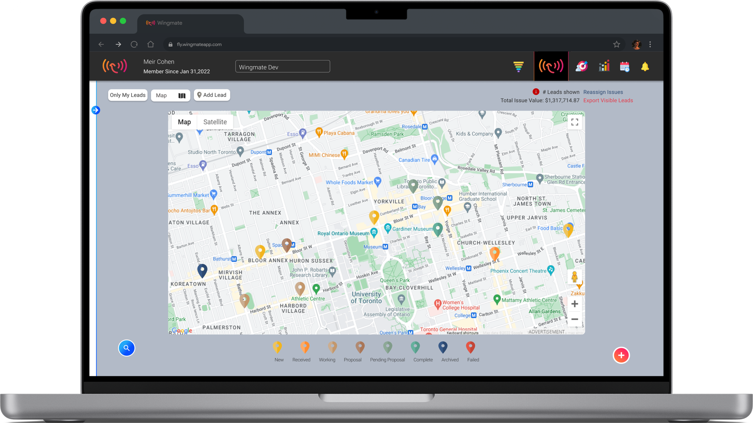 CRM Map Dashboard — User Experience and Product Design