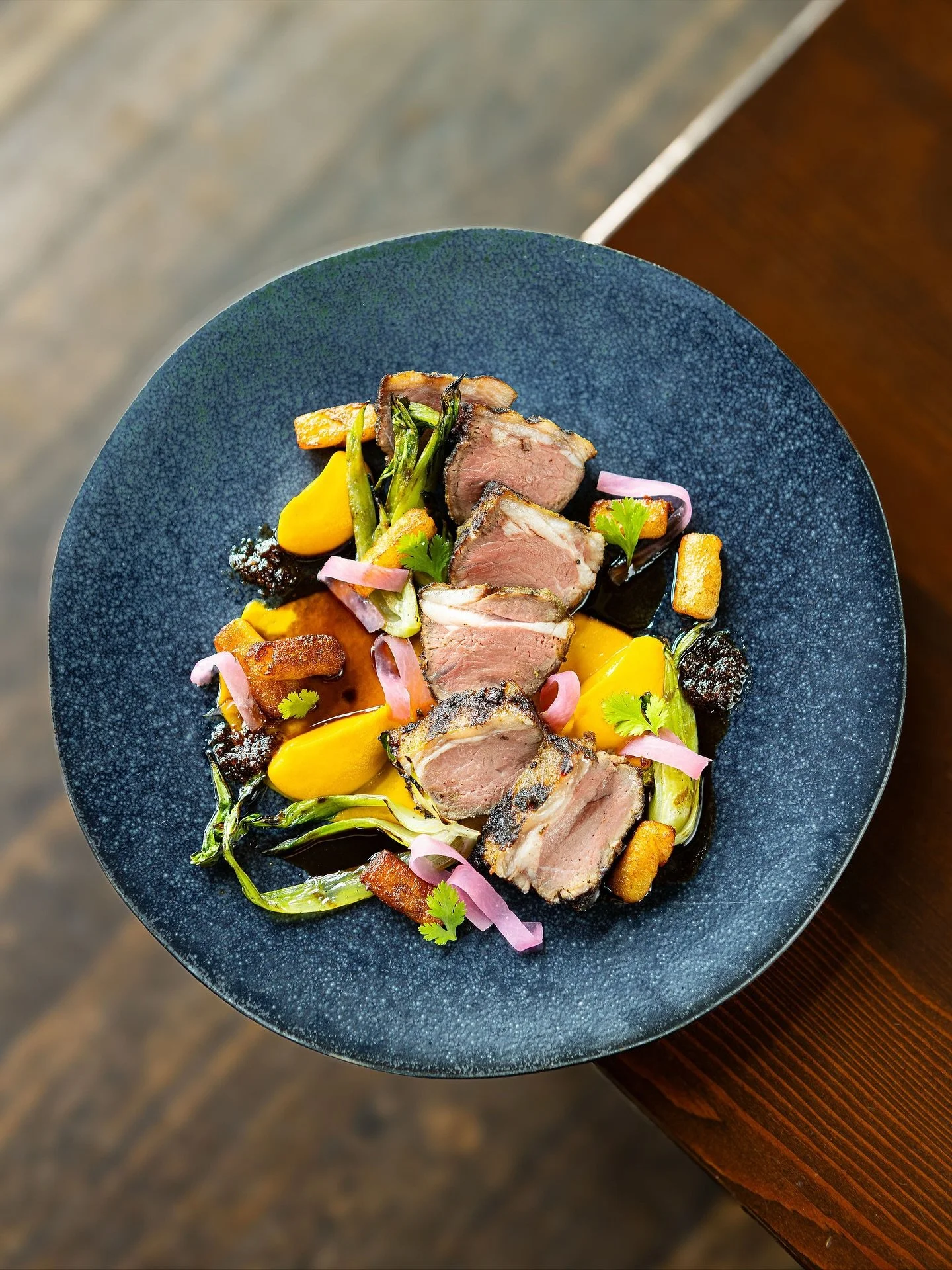 Lambtastic Farm Lamb Sirloin, Sunrise Garden Turnip Cakes, Grilled Southern Skies Bok Choy, Poplar Bluff Carrot and Mans Organic Ginger Pur&eacute;e, XO Sauce.
#rivercafeyyc #RCkitchenstories #justawalkinthepark #yycfood #canadianchefs #lamb #alberta