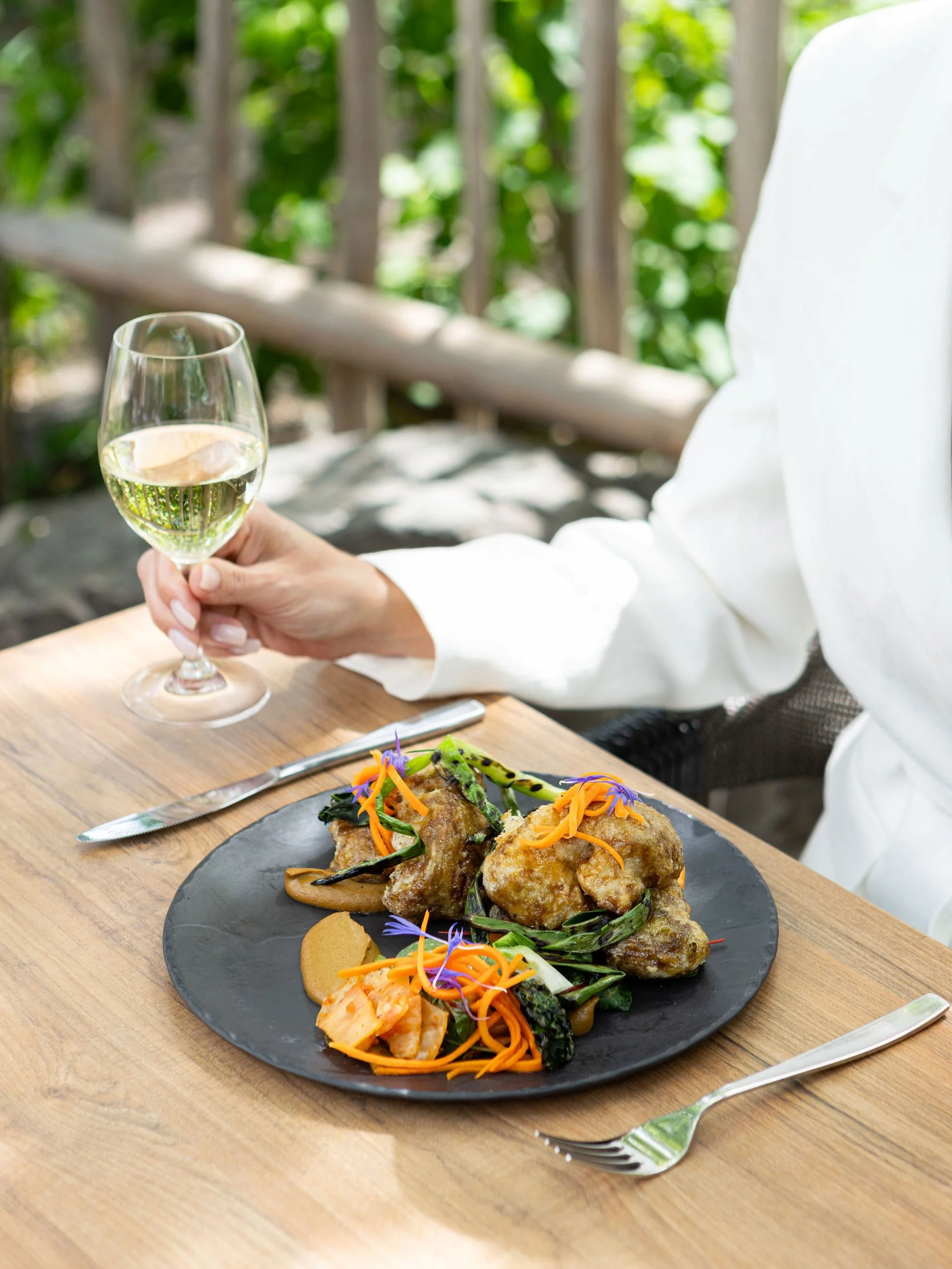 Our kitchen team is endlessly inspired by the quality of produce we work with, especially the beautiful mushrooms from @traffordfarms. We&rsquo;ve created a meaty, Korean-inspired Lion&rsquo;s Mane Mushroom dish using only local ingredients from Albe