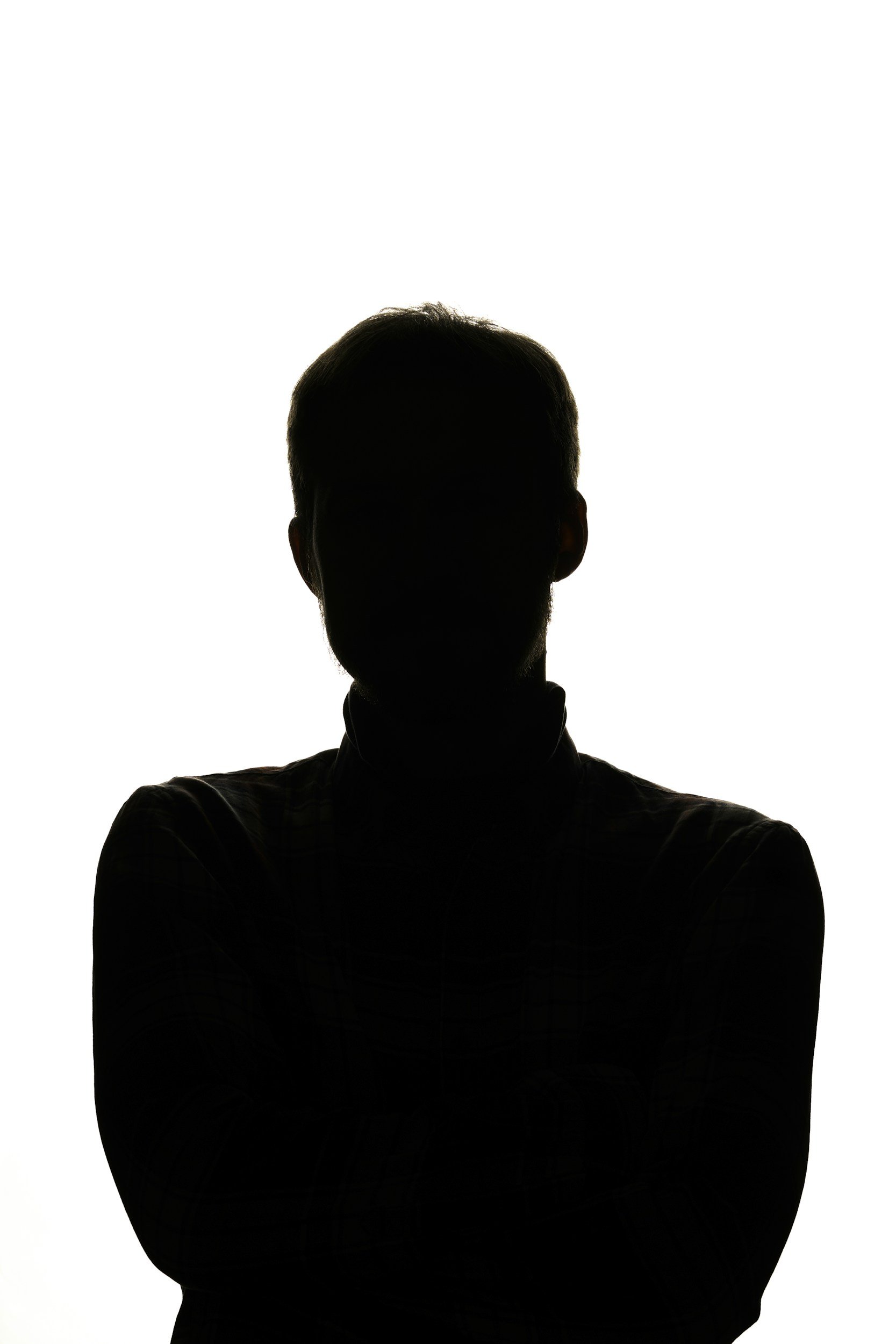 black silhouette of person