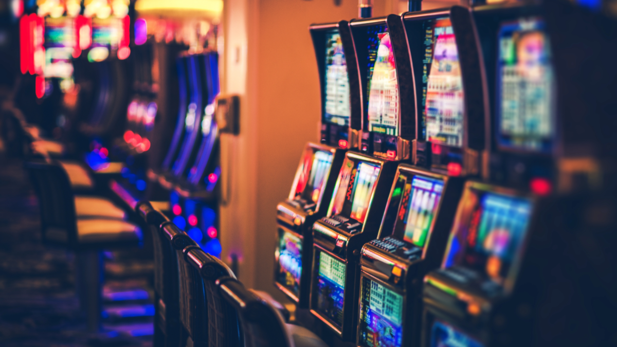 Slot machines in a casino