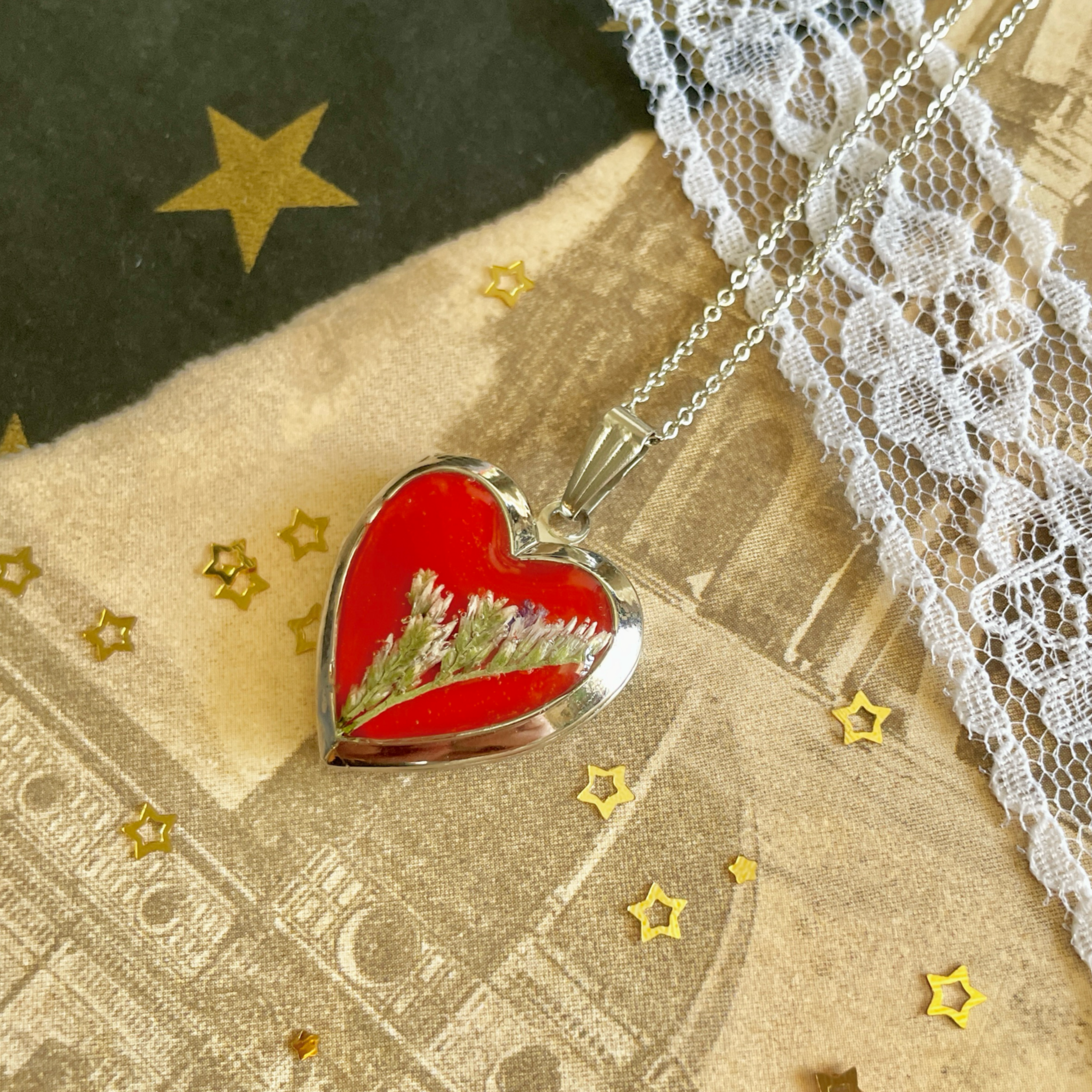 Ruby Locket Necklace