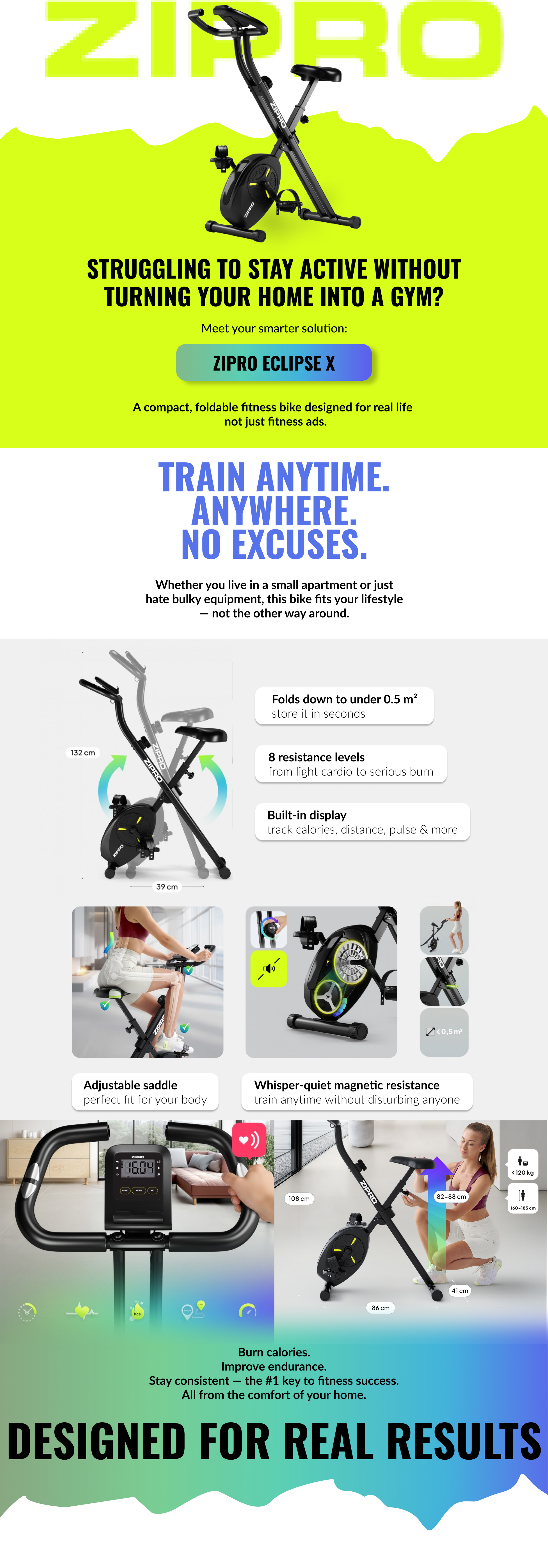 ZIPRO Premium A+ EBC Amazon content listing product design graphic designer e-commerce fitness bicycle sport