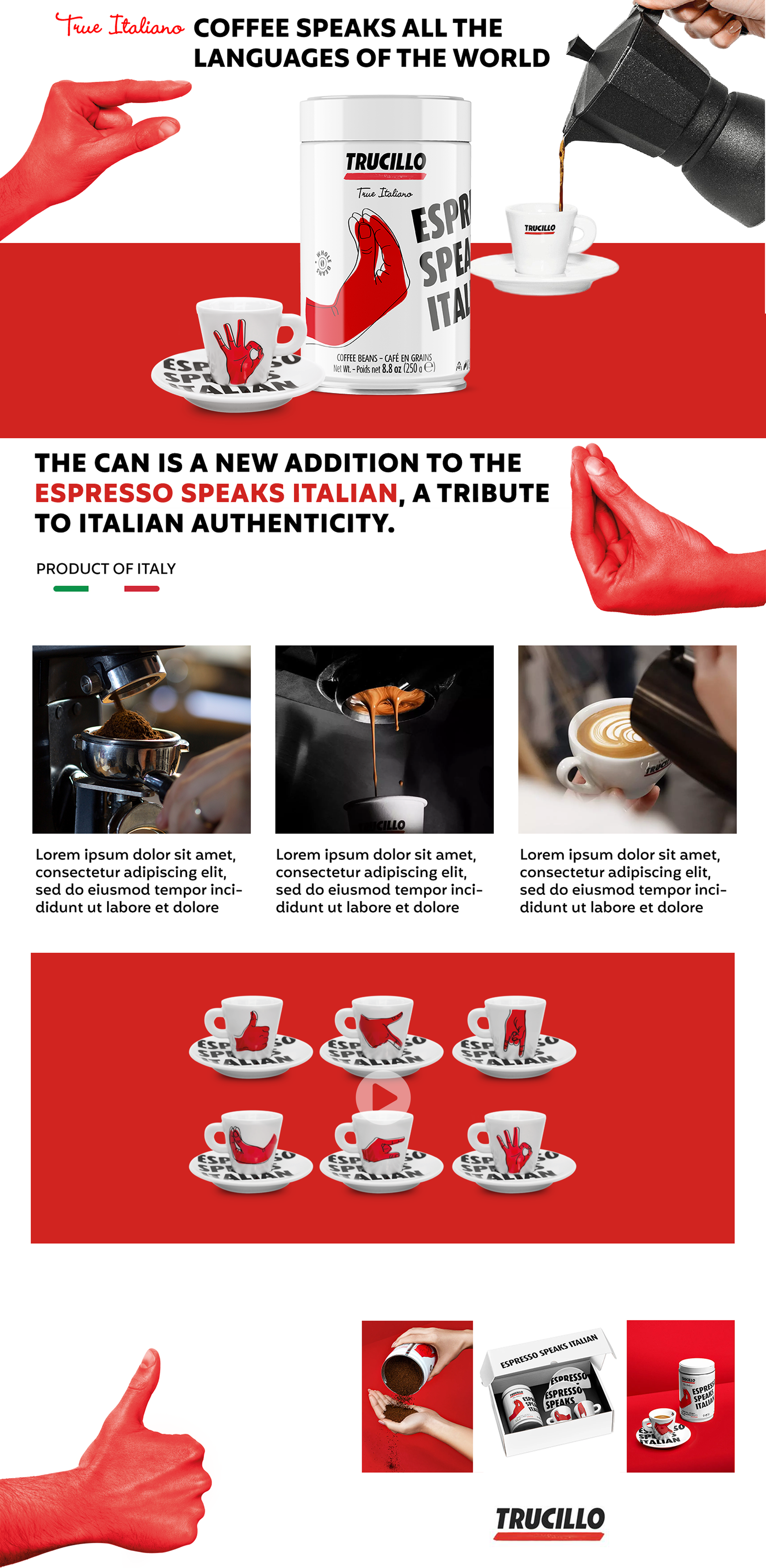 Trucillo Italian coffee Amazon EBC Premium A+ design graphic designer listing design