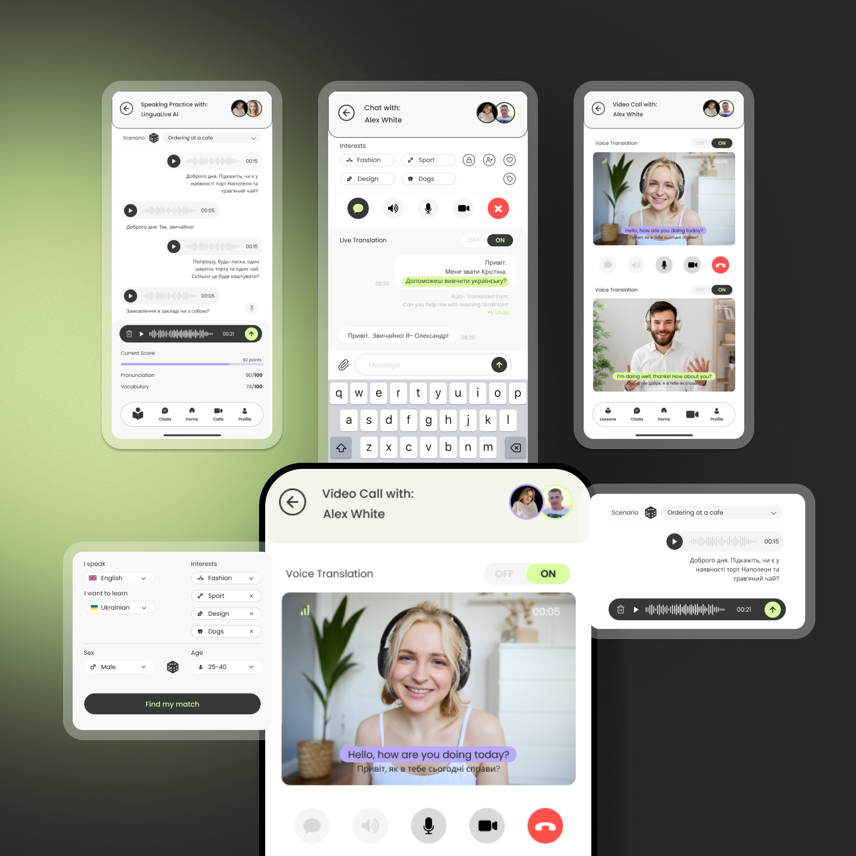 LinguaLive AI Language learning app design UI UX design.png